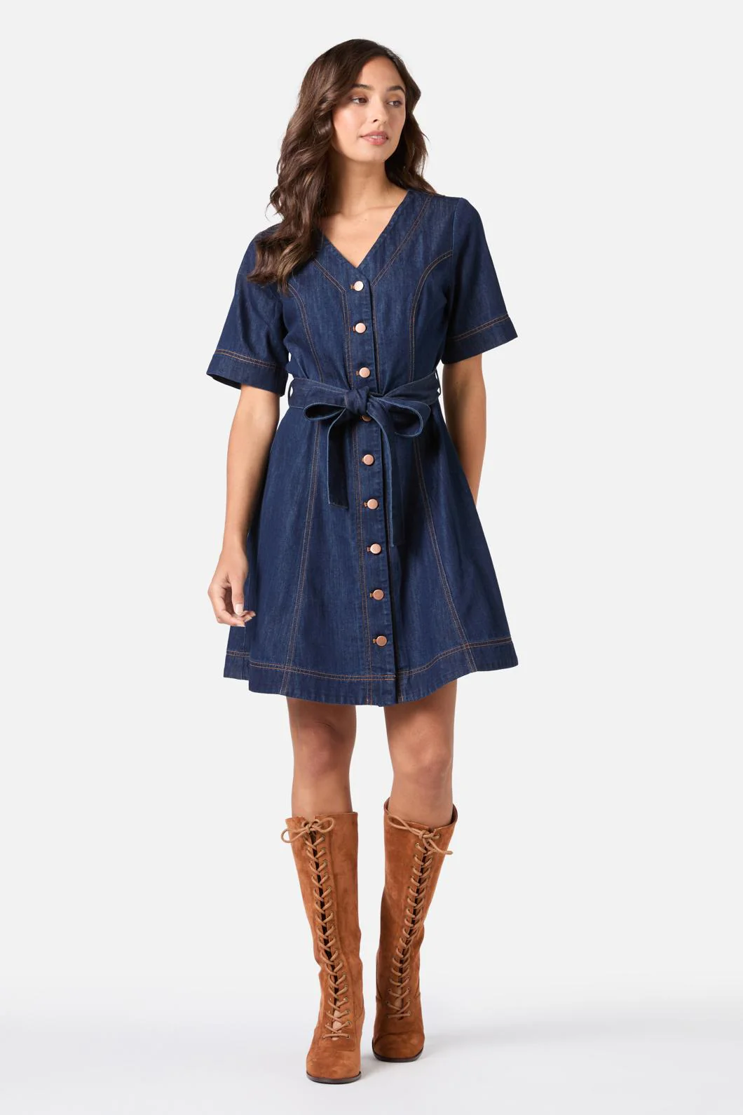 Tegan Denim Mini Dress