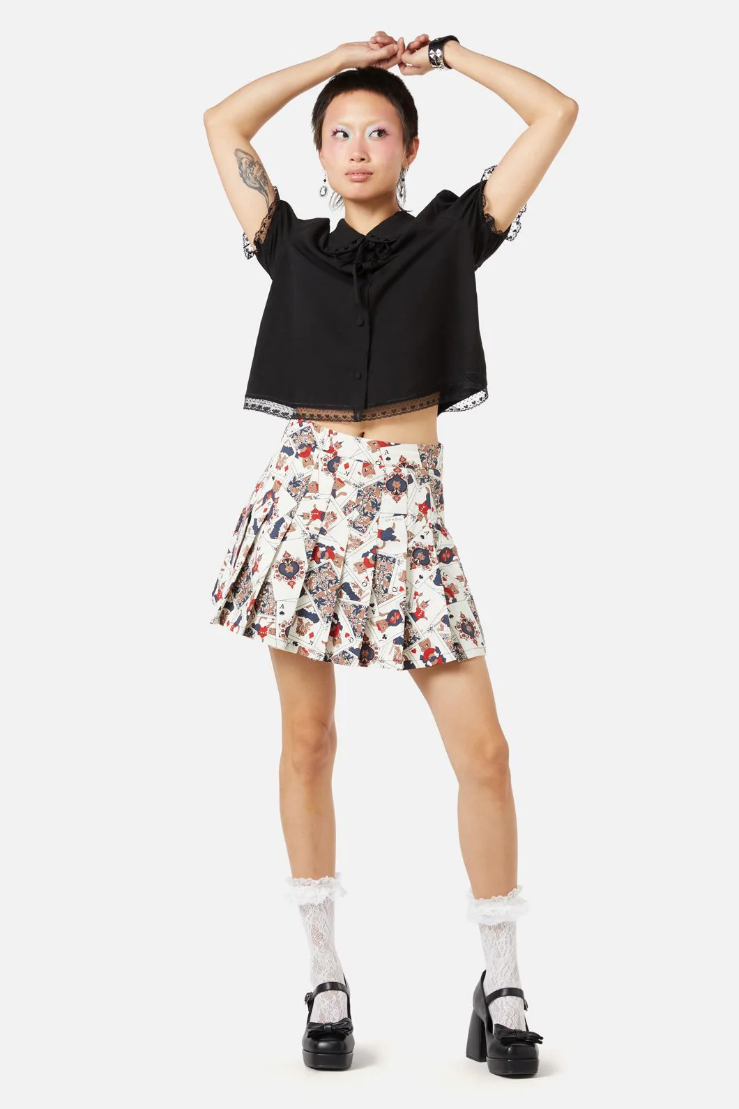 Queen Of Cats Print Skort