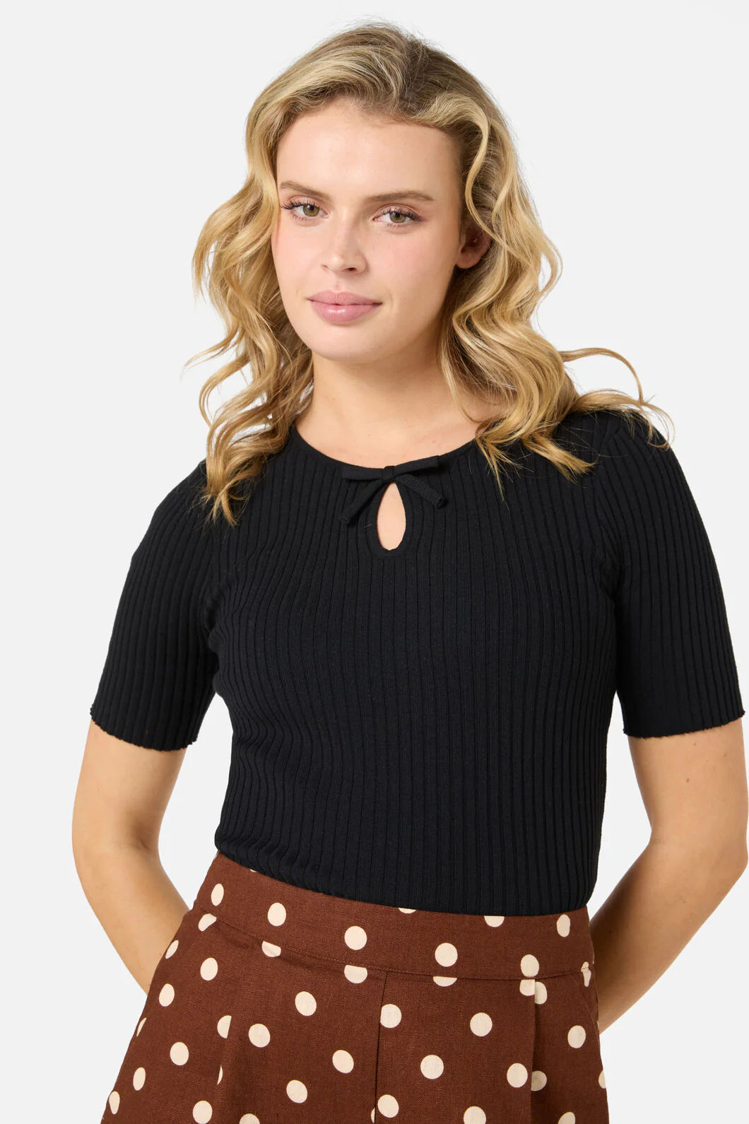 Sara Bow Knit Top