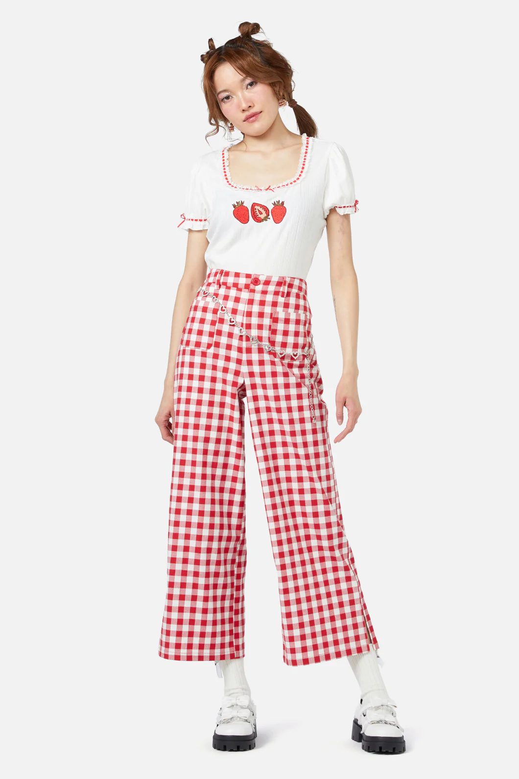 Jam Gingham Wide Leg Pant