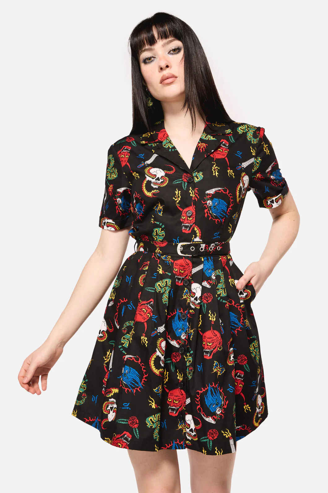 Dangerous Grunge Print Dress