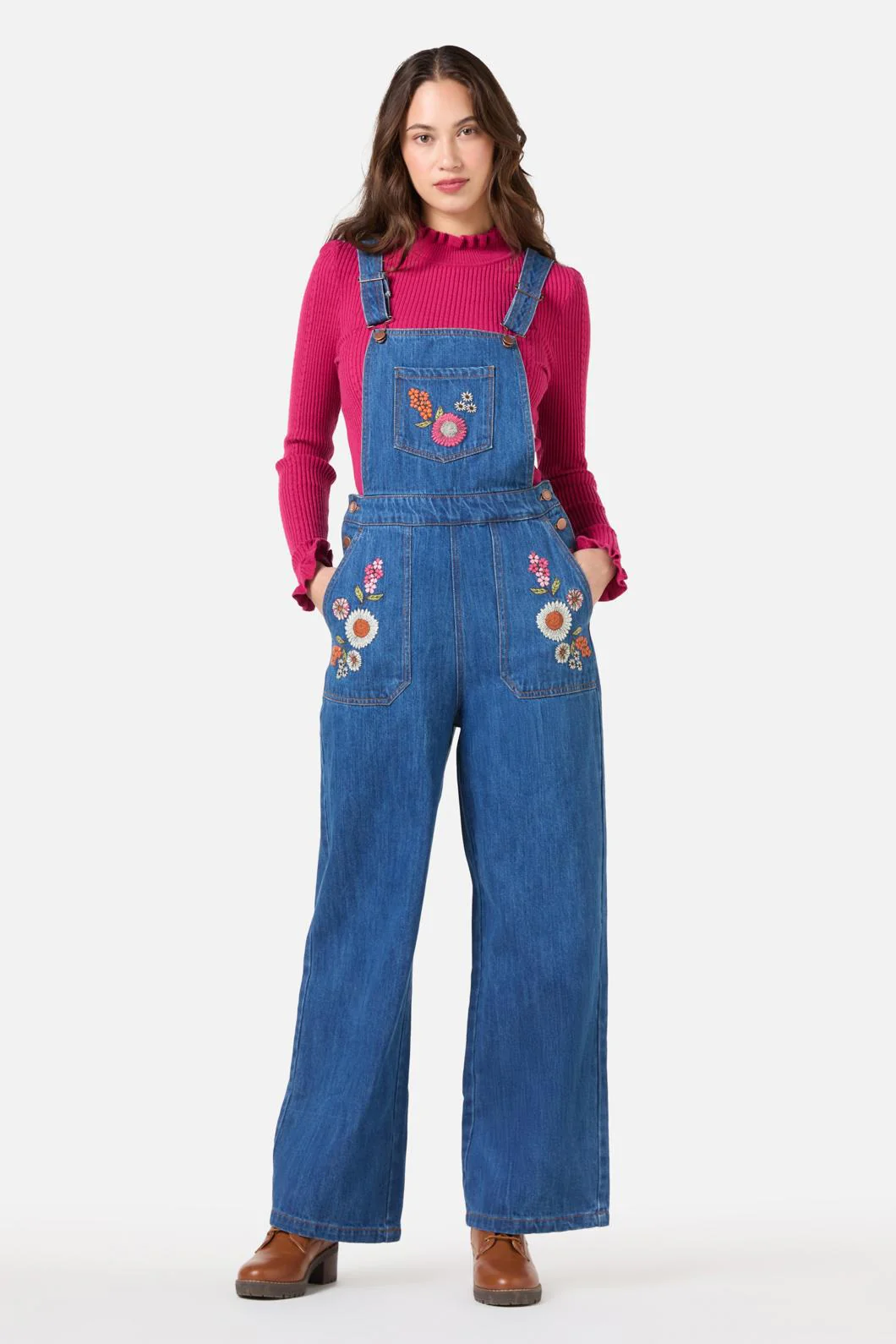 Viva Floral Embrodiered Overall