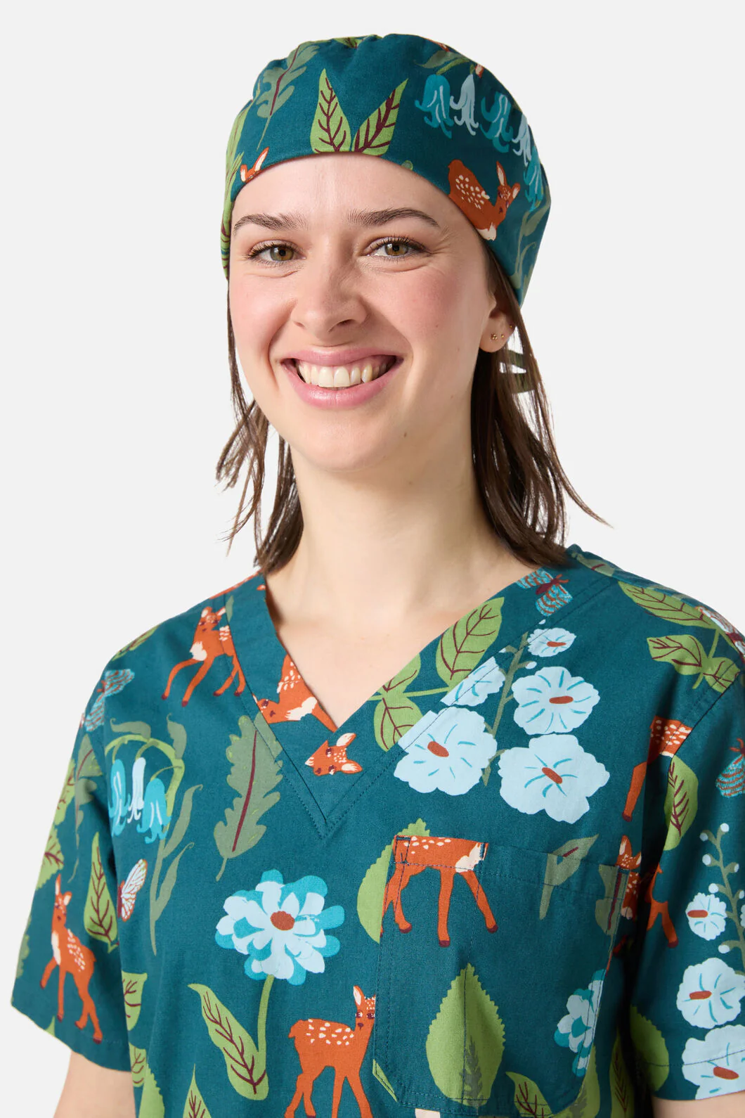 Winter Deer Scrub Hat