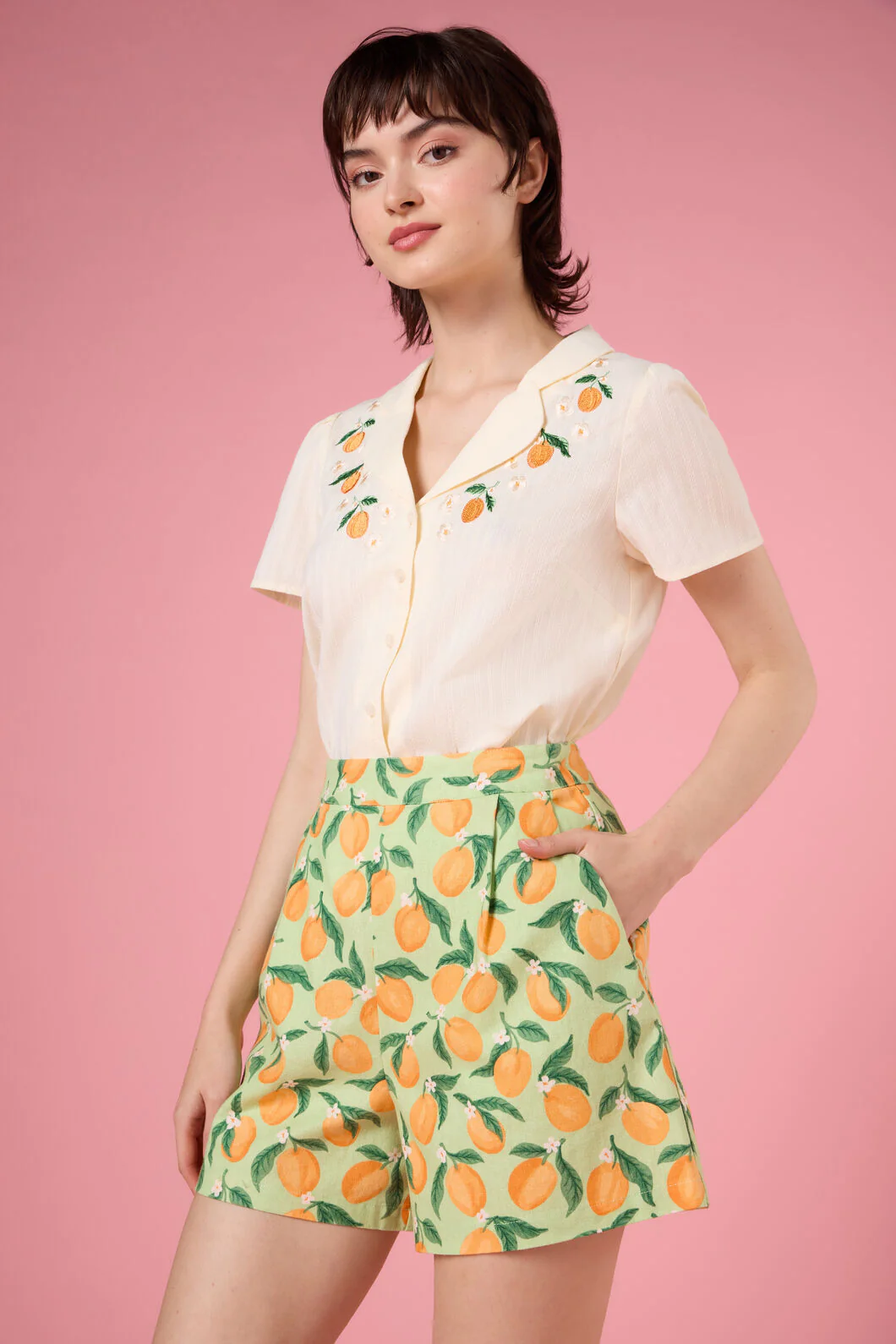 Apricots Embroidered Blouse