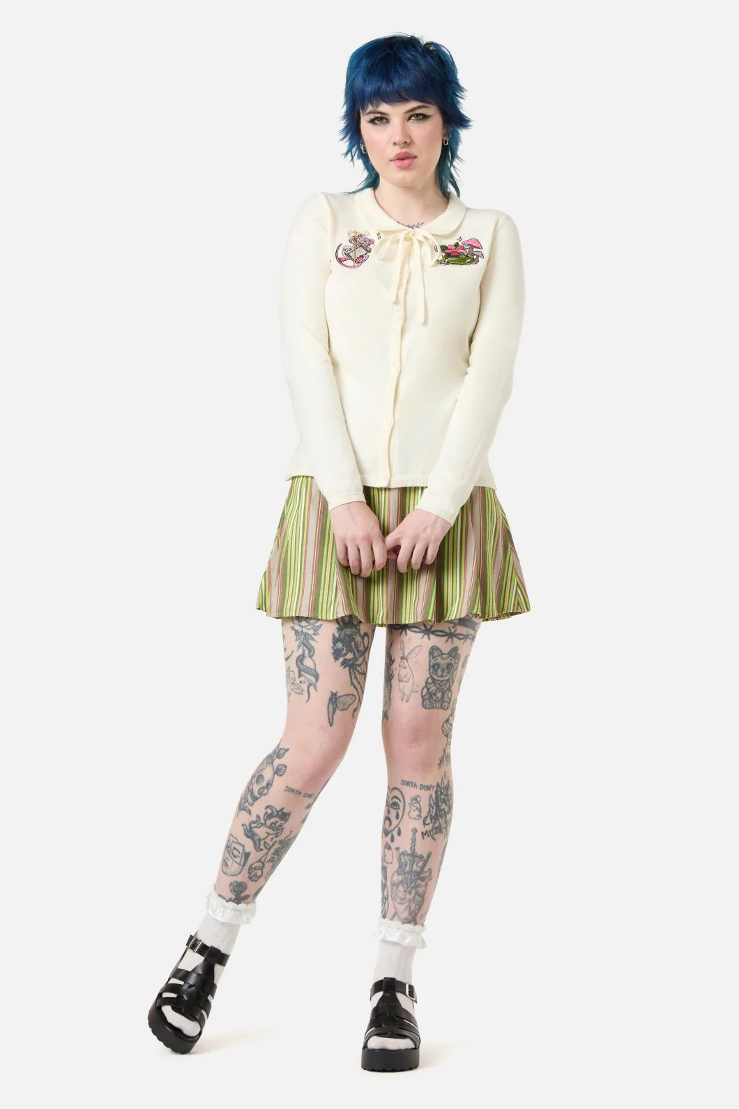 Critters Emb Fitted Cardigan