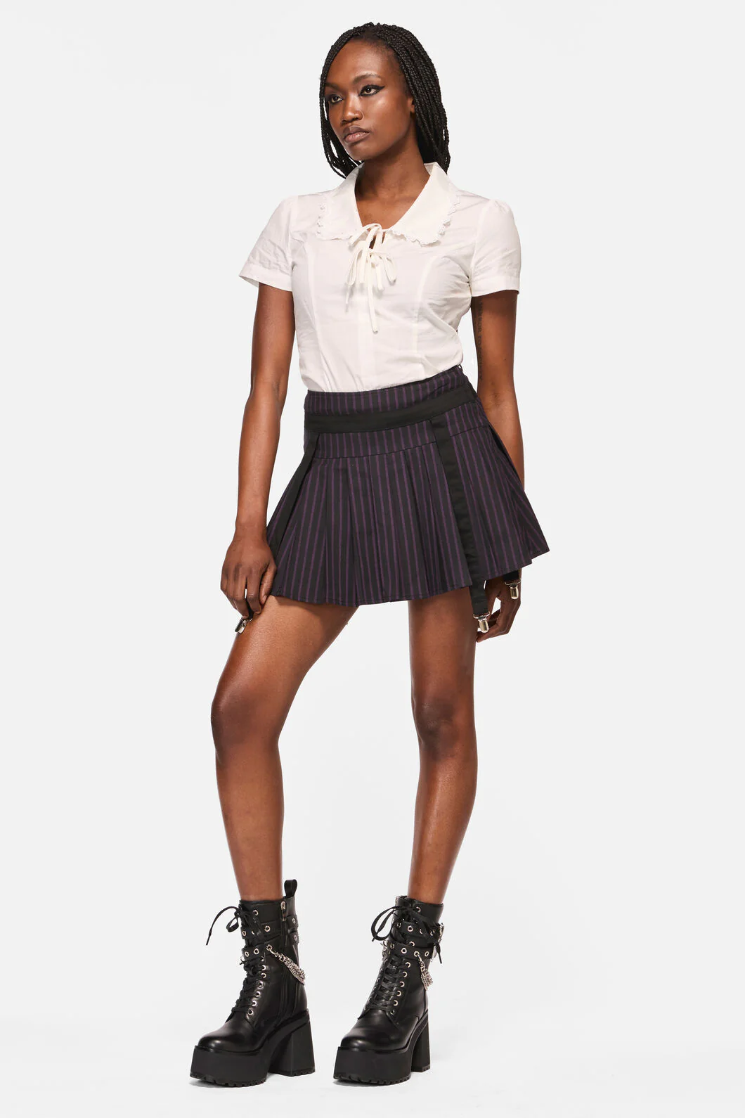 Sabrina Pinstripe Goth Skort