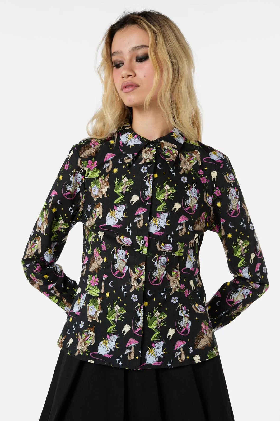 Collectors Guild Print LS Blouse