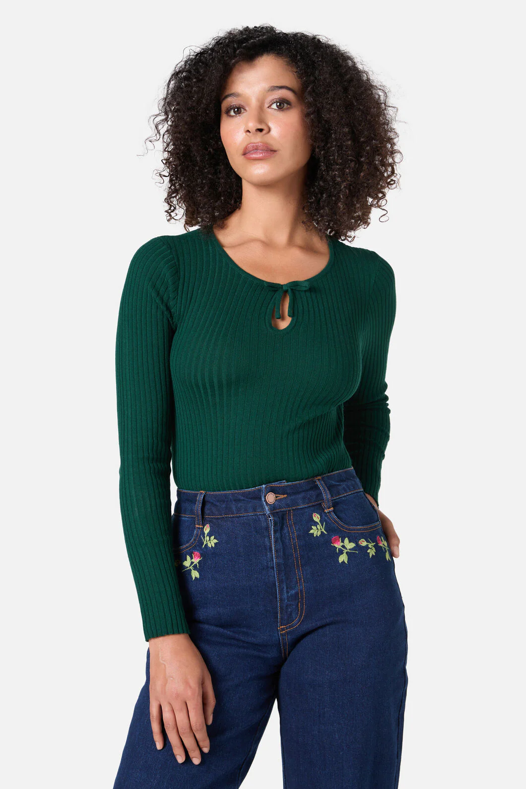 Anna Bow Knit Top
