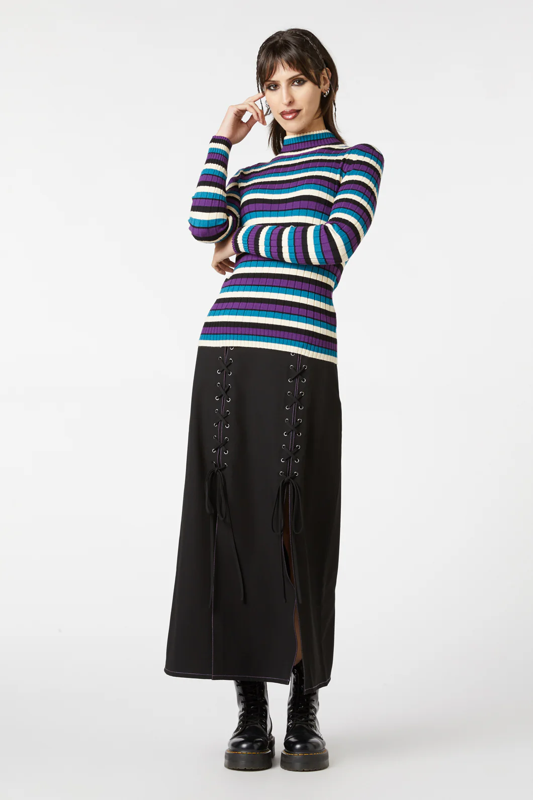 Tabby Stripe Skivvy Knit