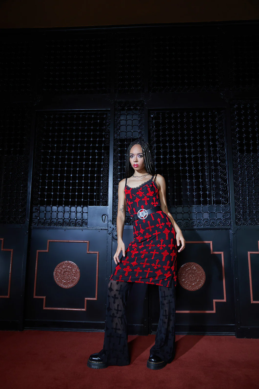 Vowed Flocked Mesh Pant