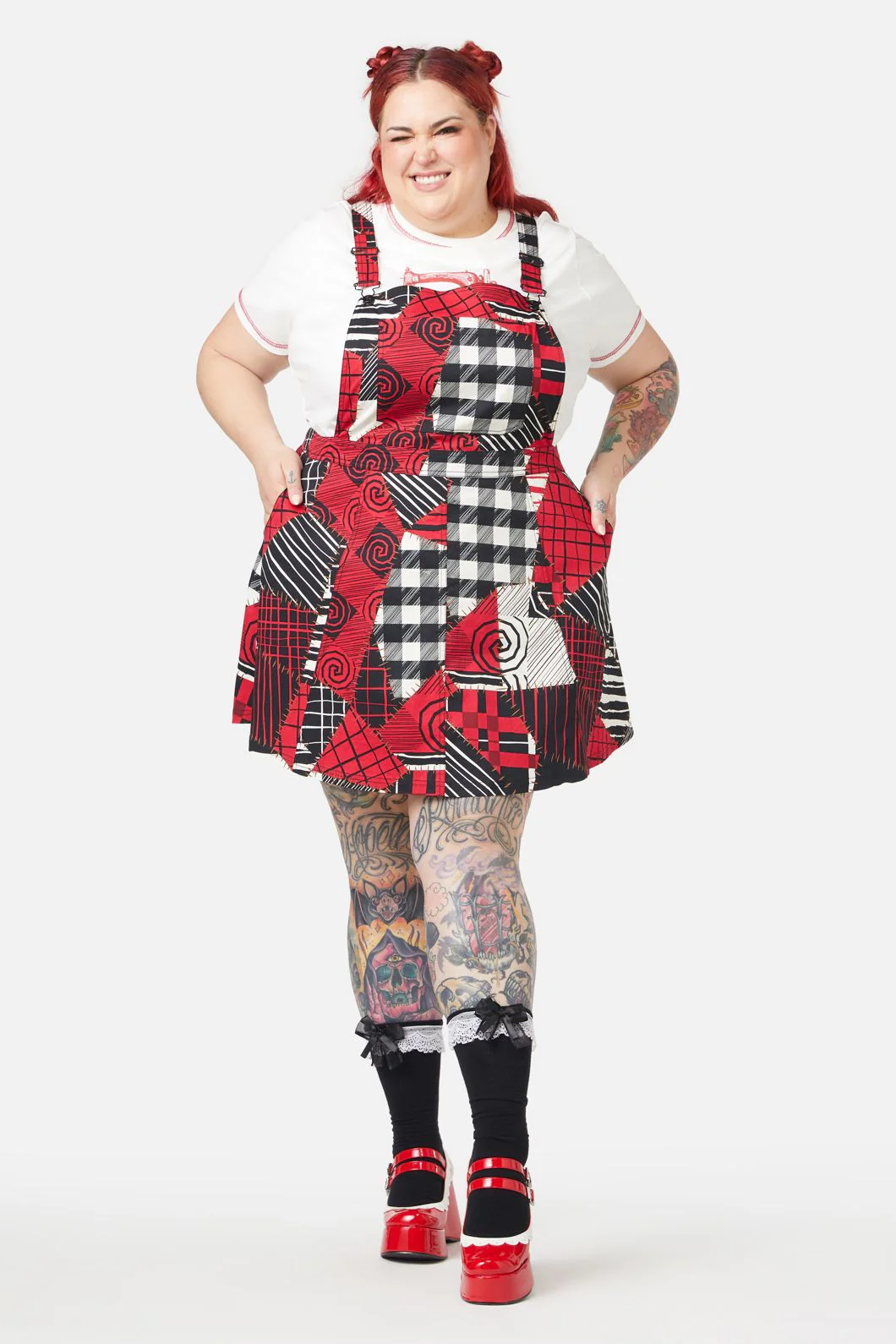 Curve Patched Up Pinafore
