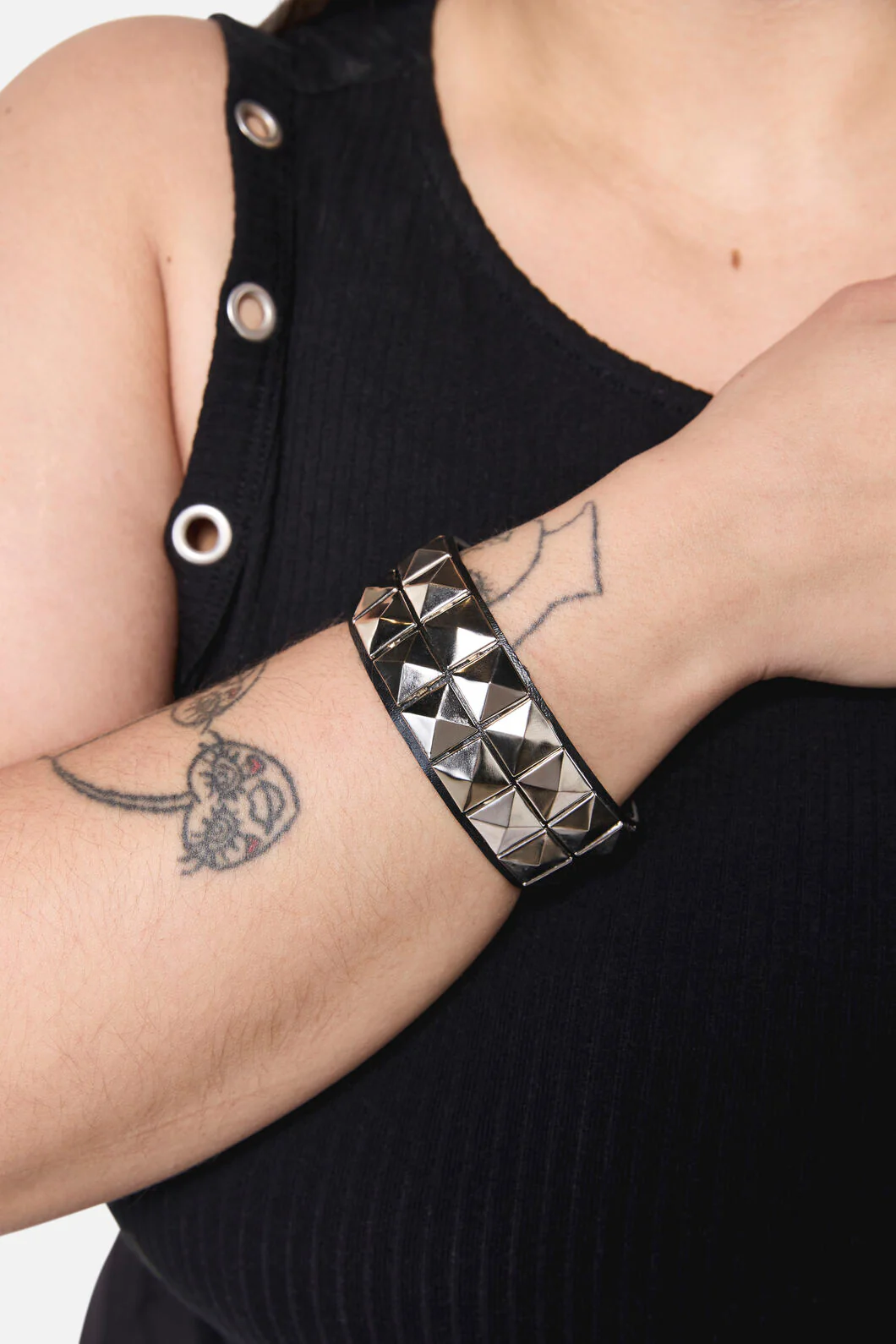 Pyramid Stud Wrist Band Cuff