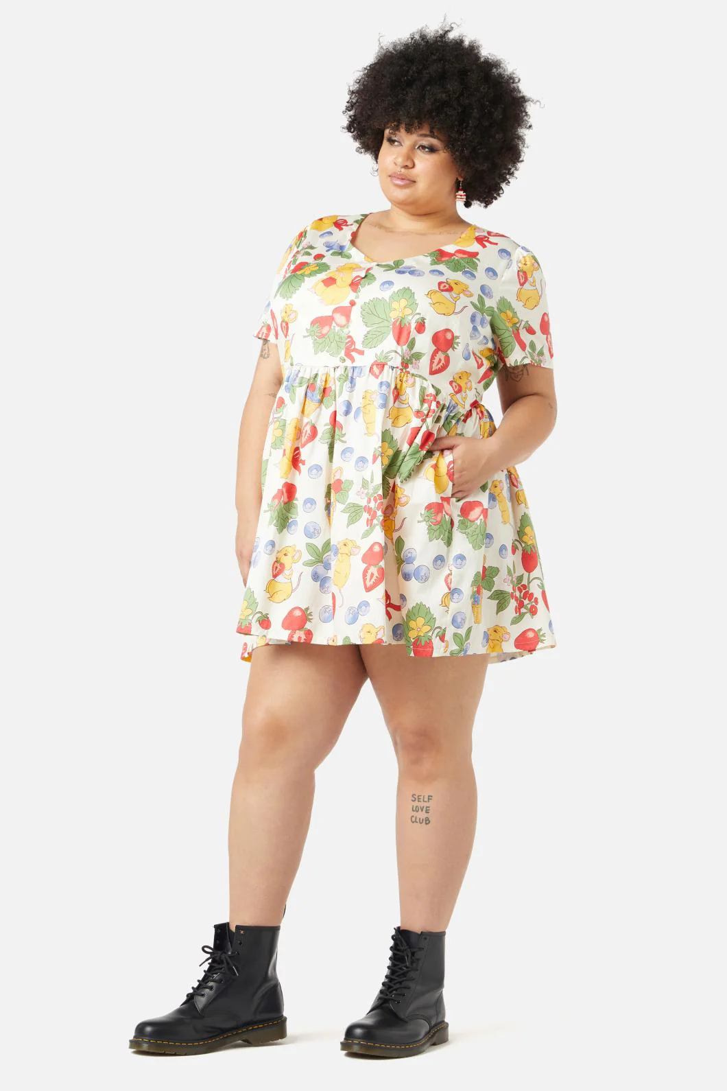 Curve Hamper Printed Dress