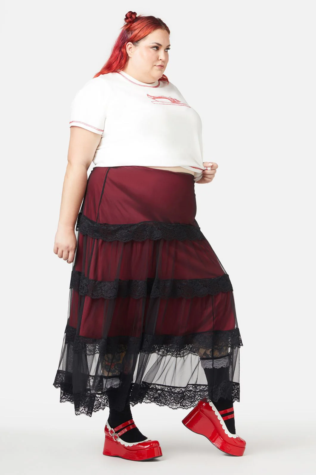 Lock Picker Mesh Lace Skirt