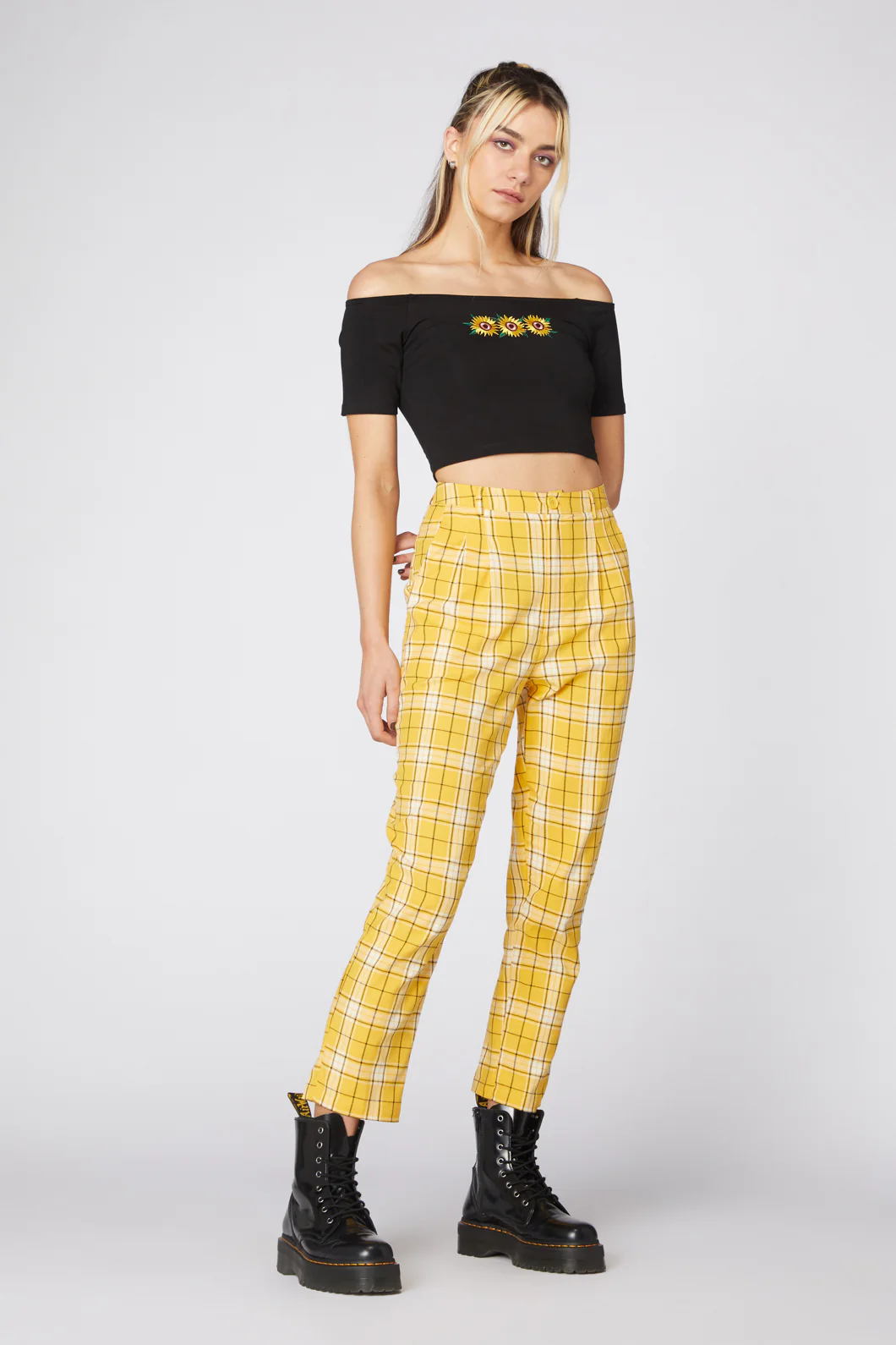 Sunflower Jersey Crop Top