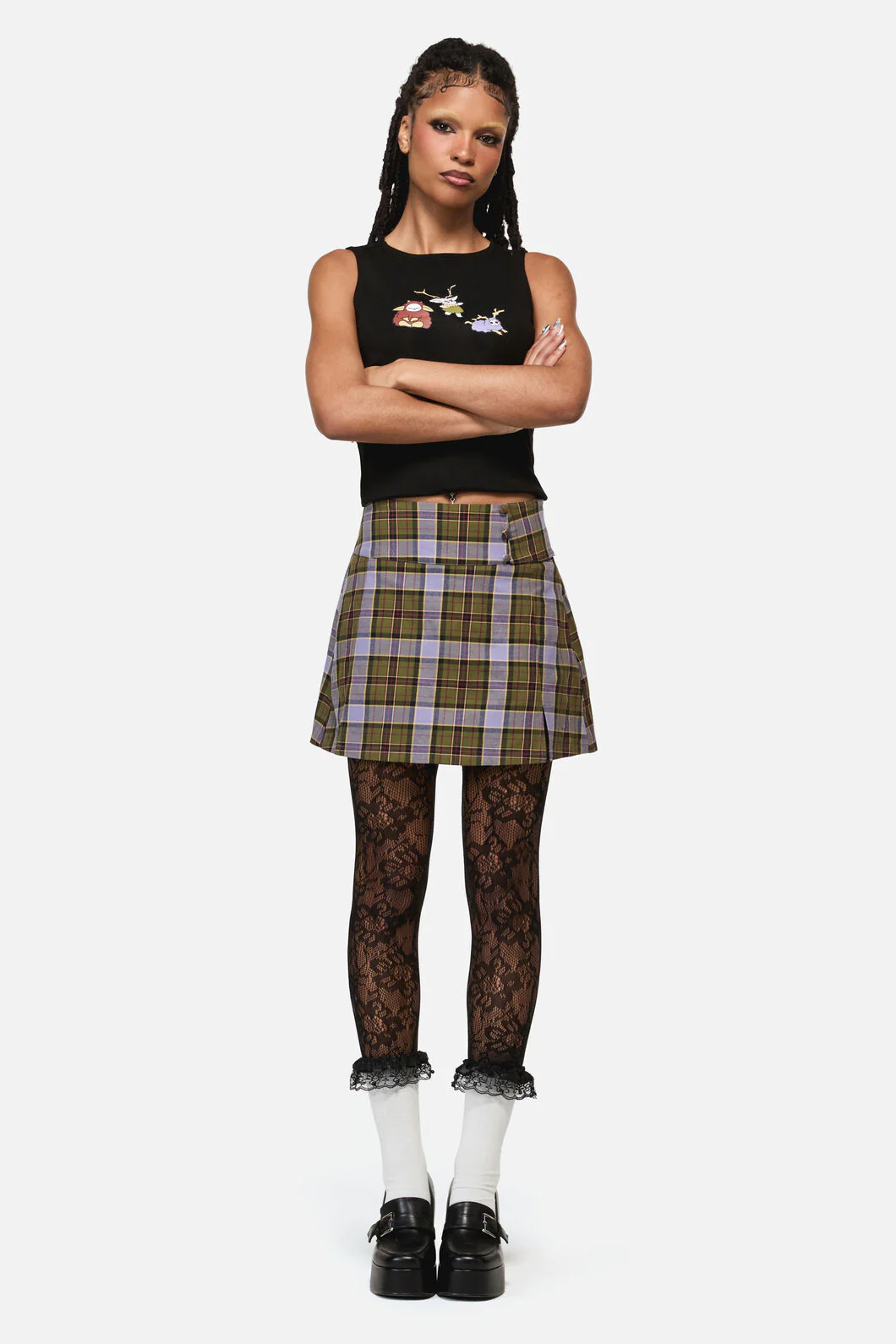Apothecarius Tartan Goth Skort