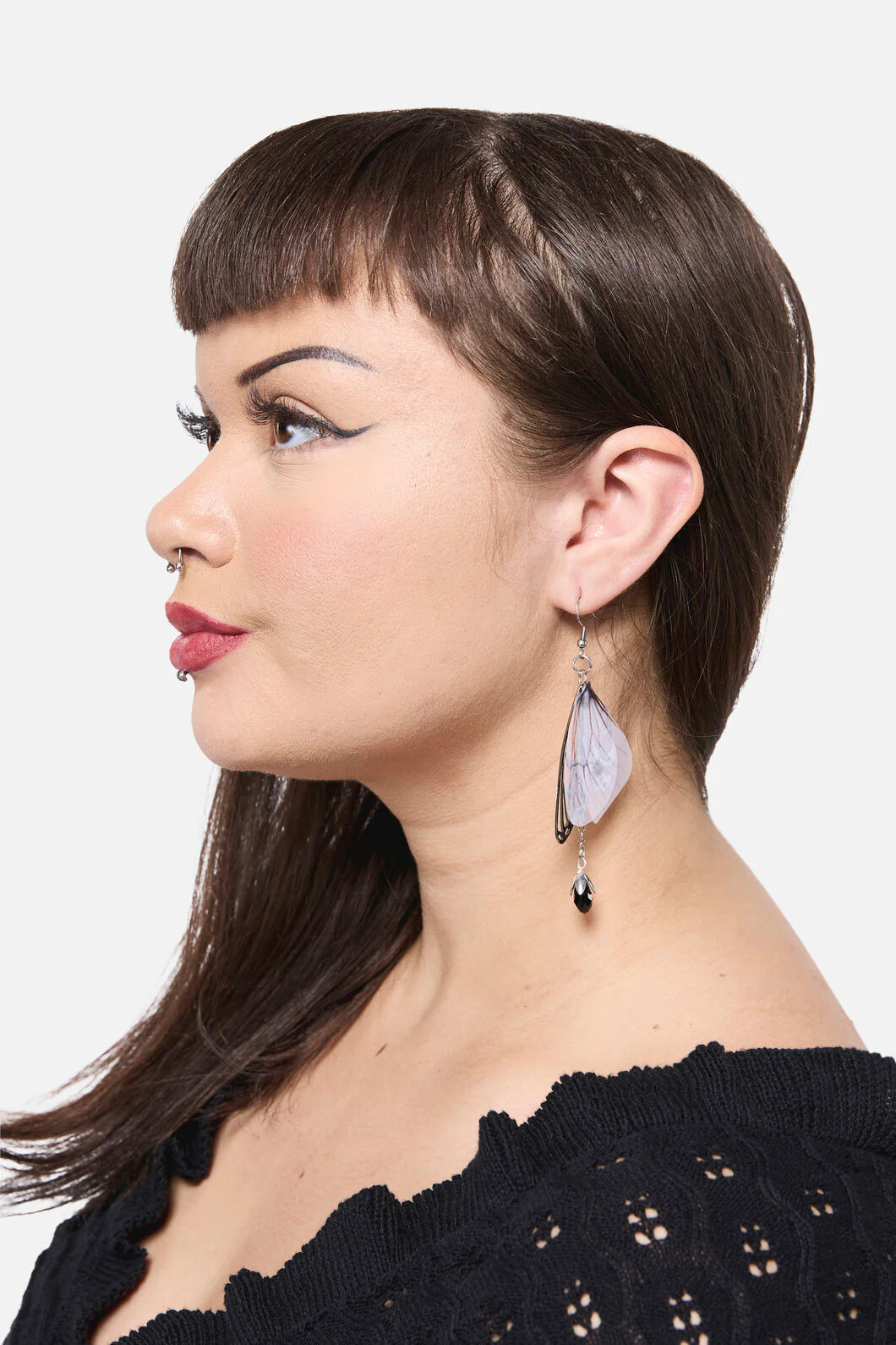 Moth Wing Drop Earrings