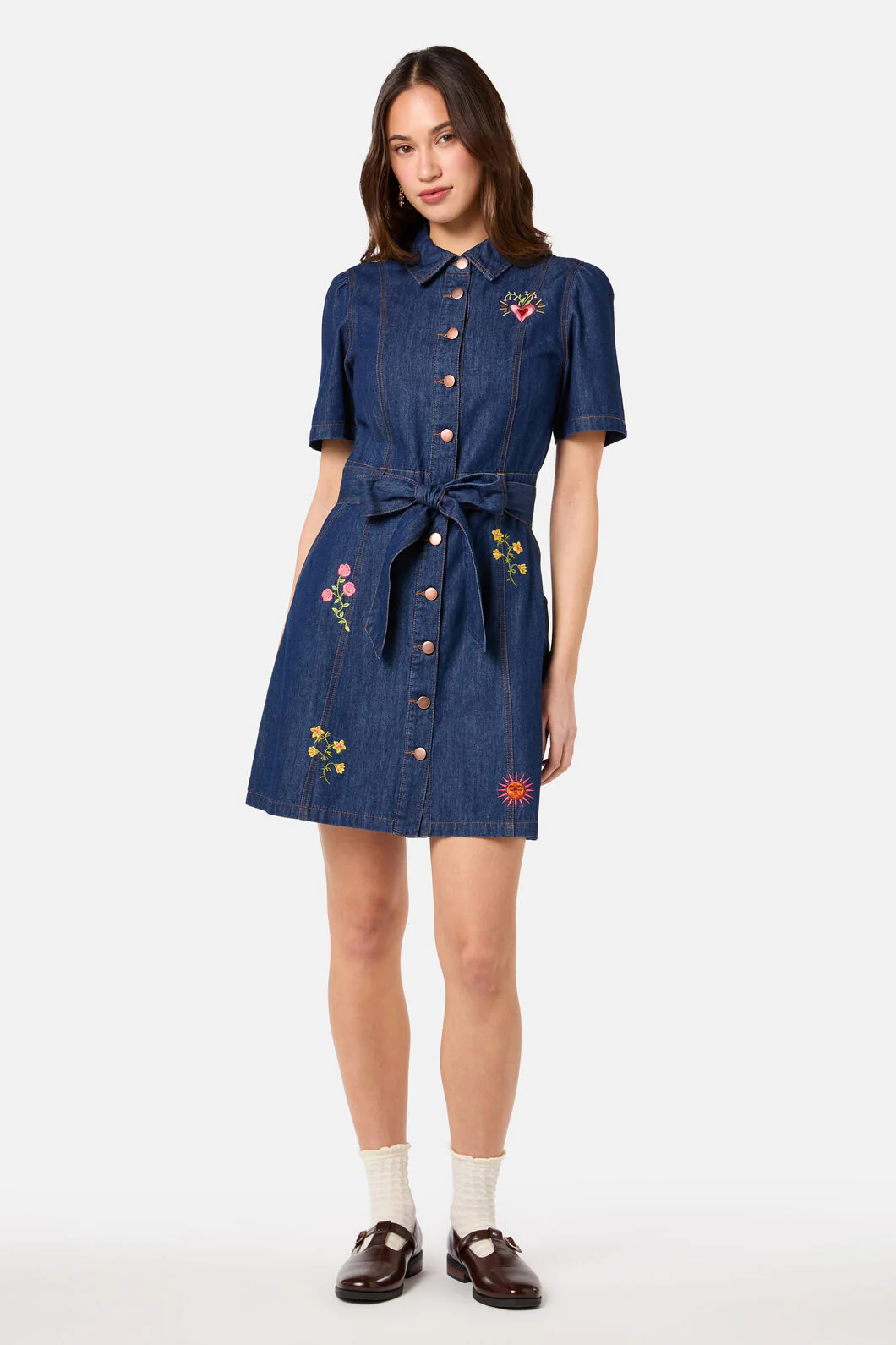Folk Art Denim Dress