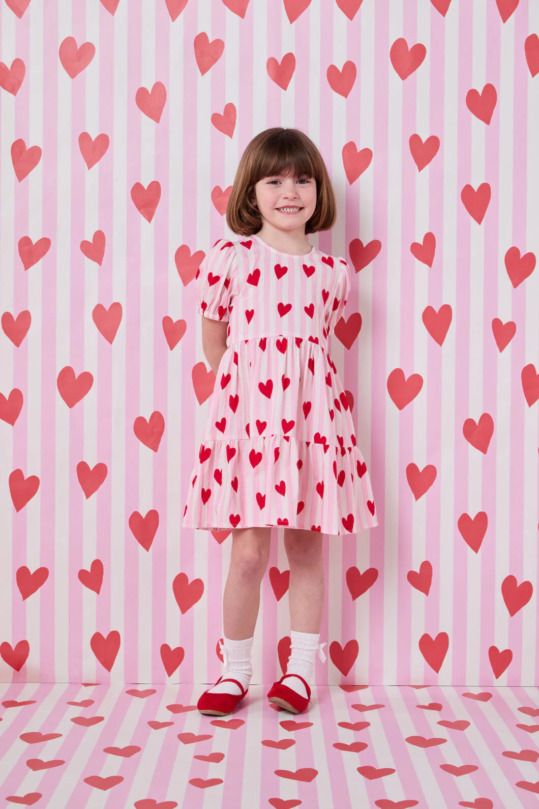 Heart Stripe Kids Dress