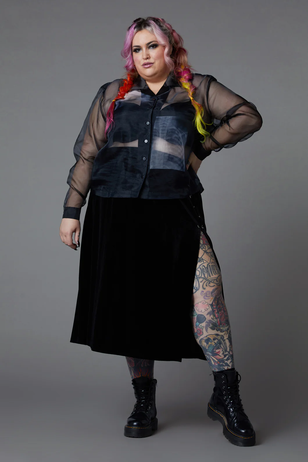 Curve X-Ray Print Blouse