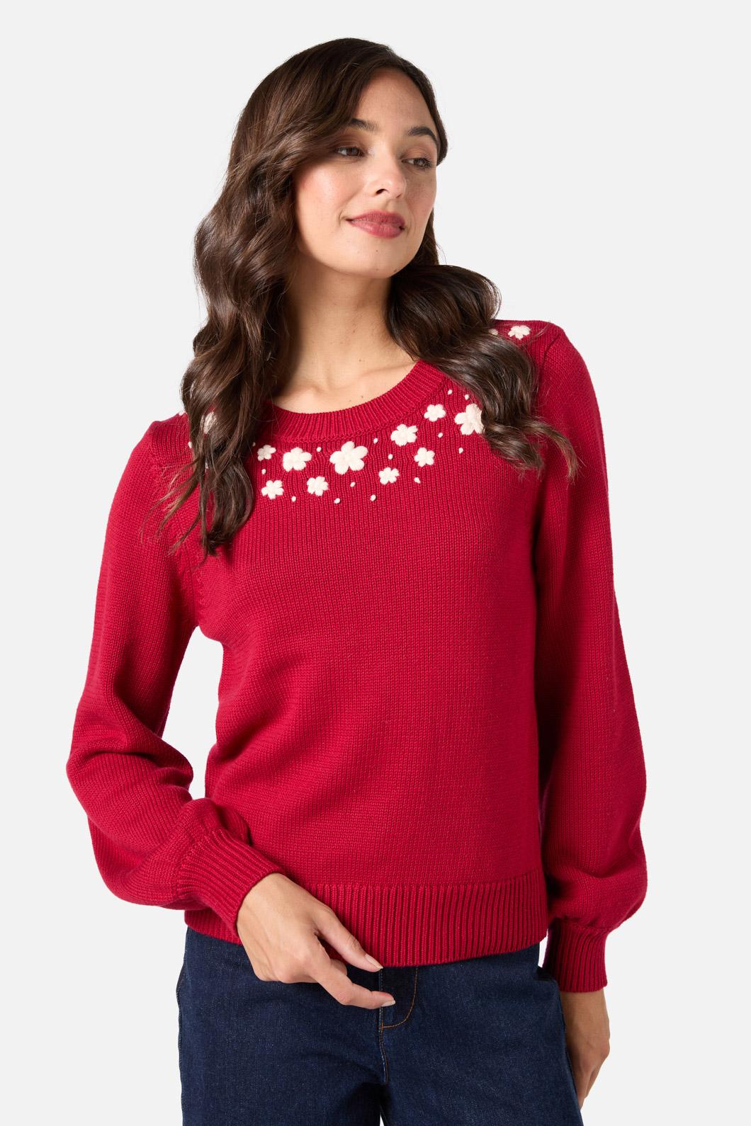 Meg Daisy Embroidered Jumper