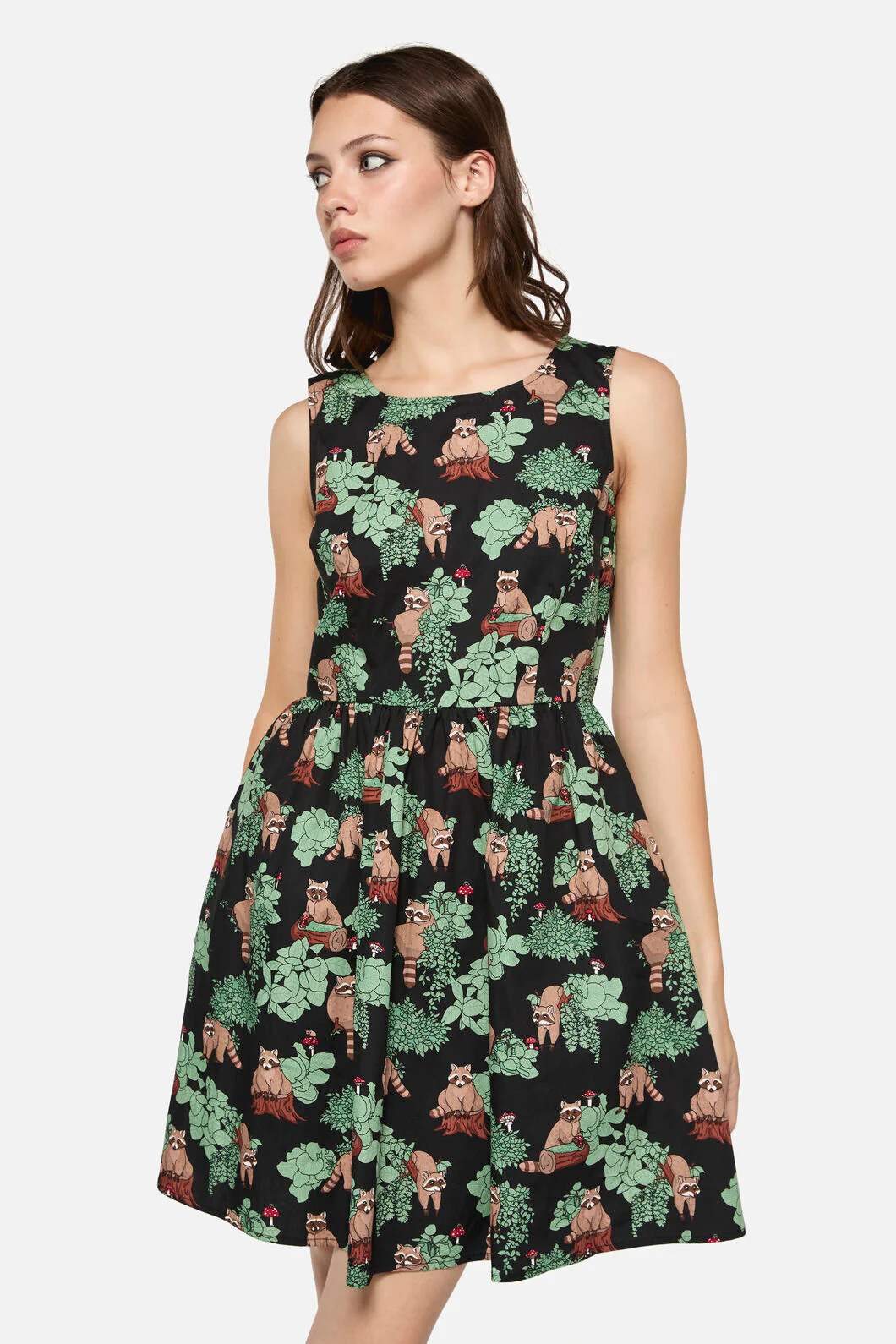 Haus Of Raccoon Print Dress