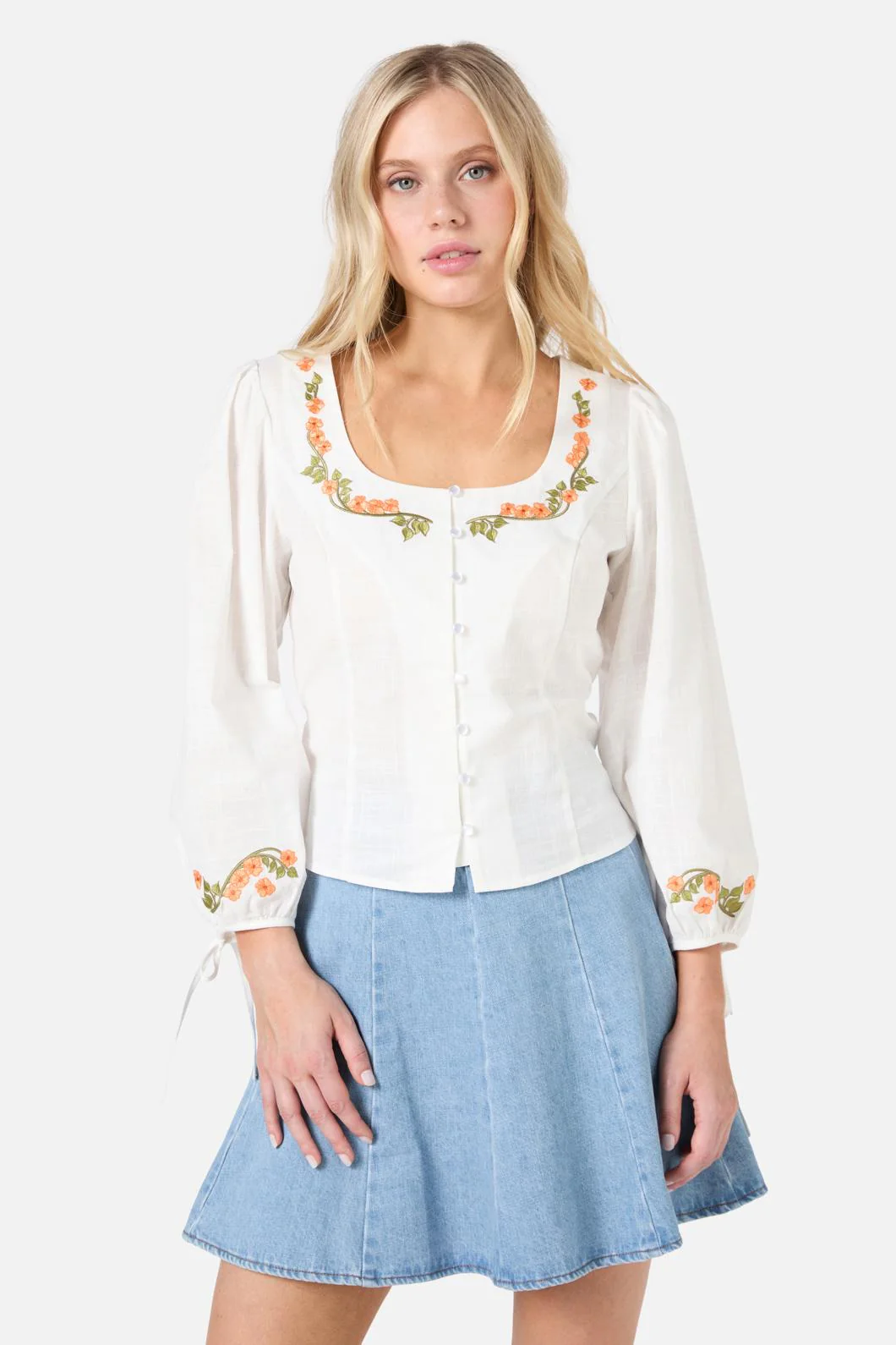 Flower Child Embroidered Top