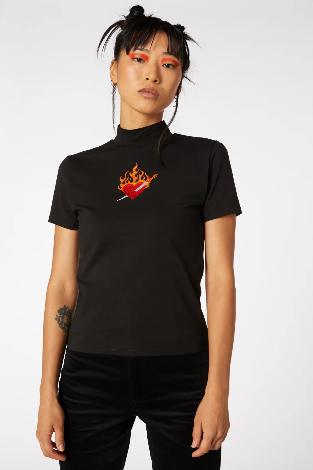 Heart Embroidery Top