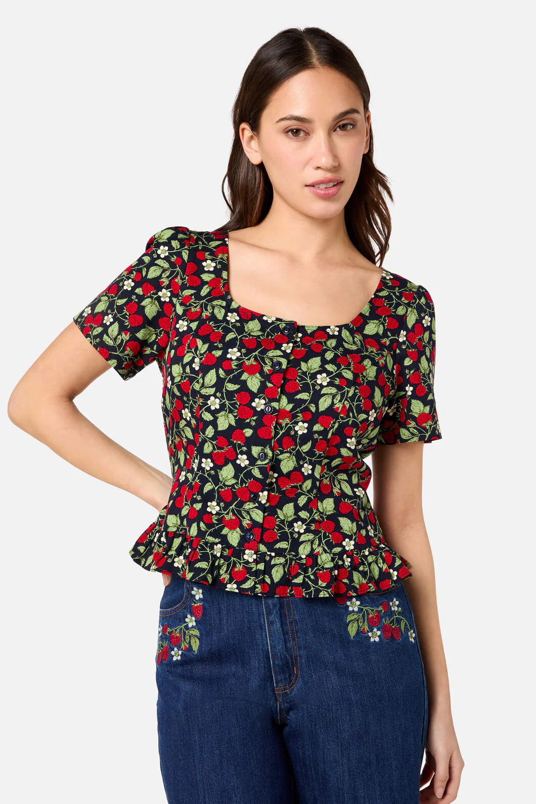 Raspberry Short Sleeve Top