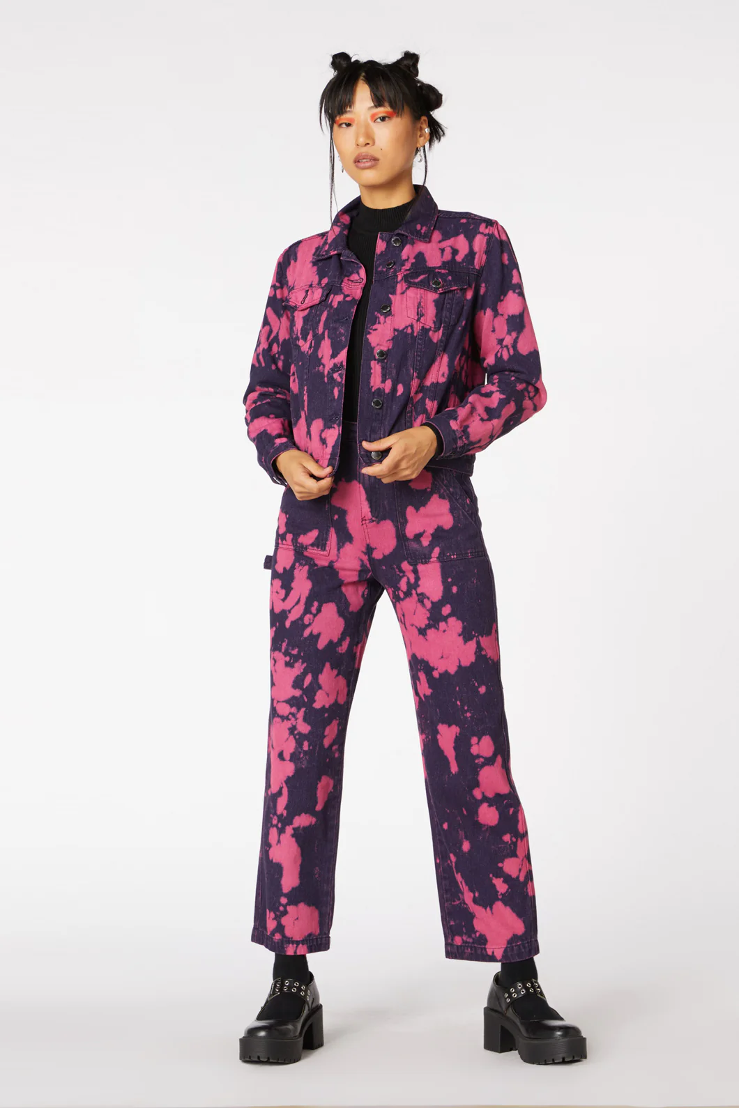 Tie Dye Denim Ex Bf Jacket