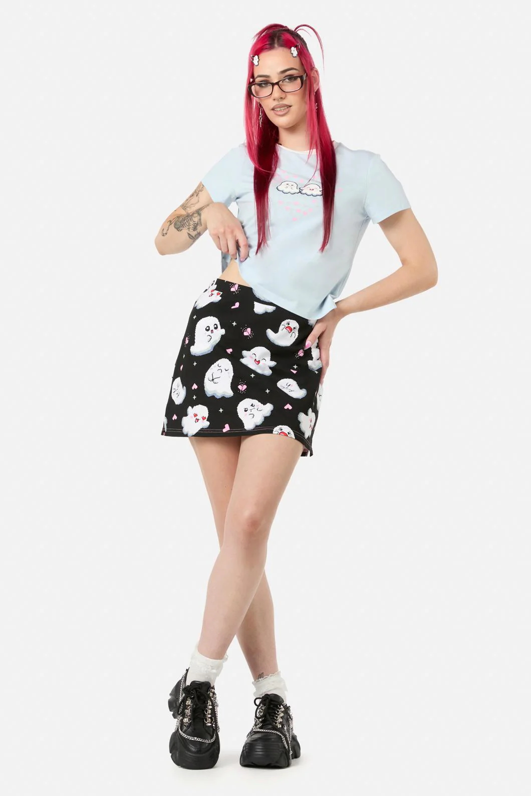 Ghostie Print Skort