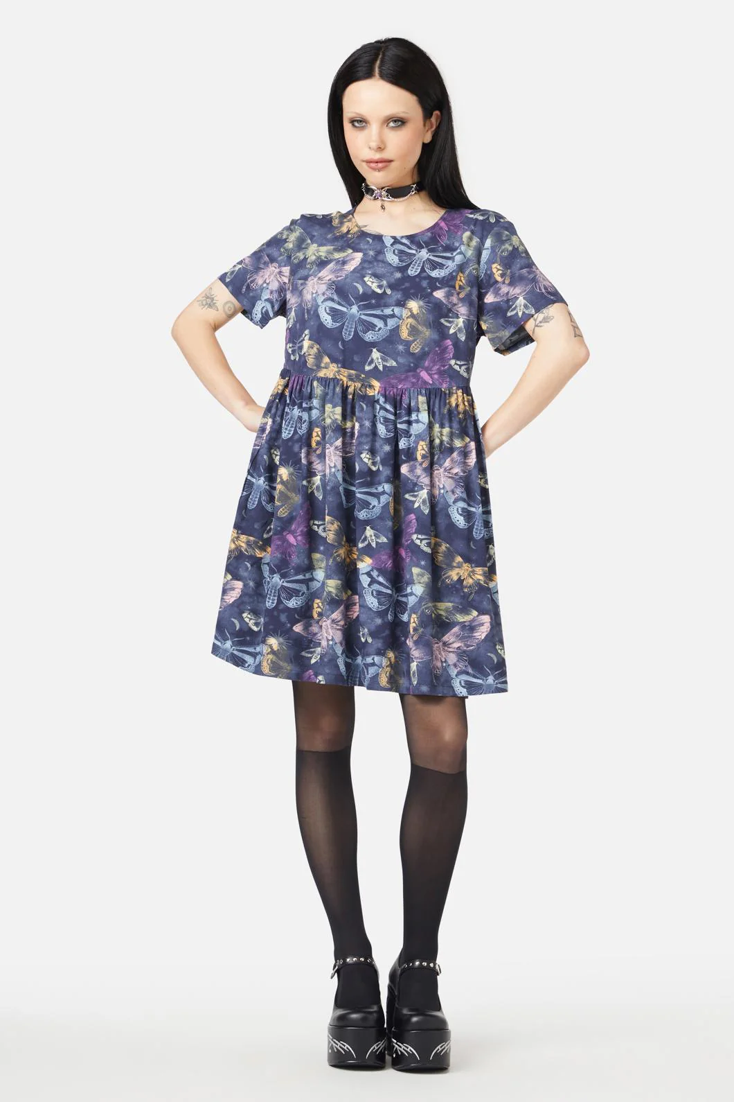 Lunar Moth Smock Dress