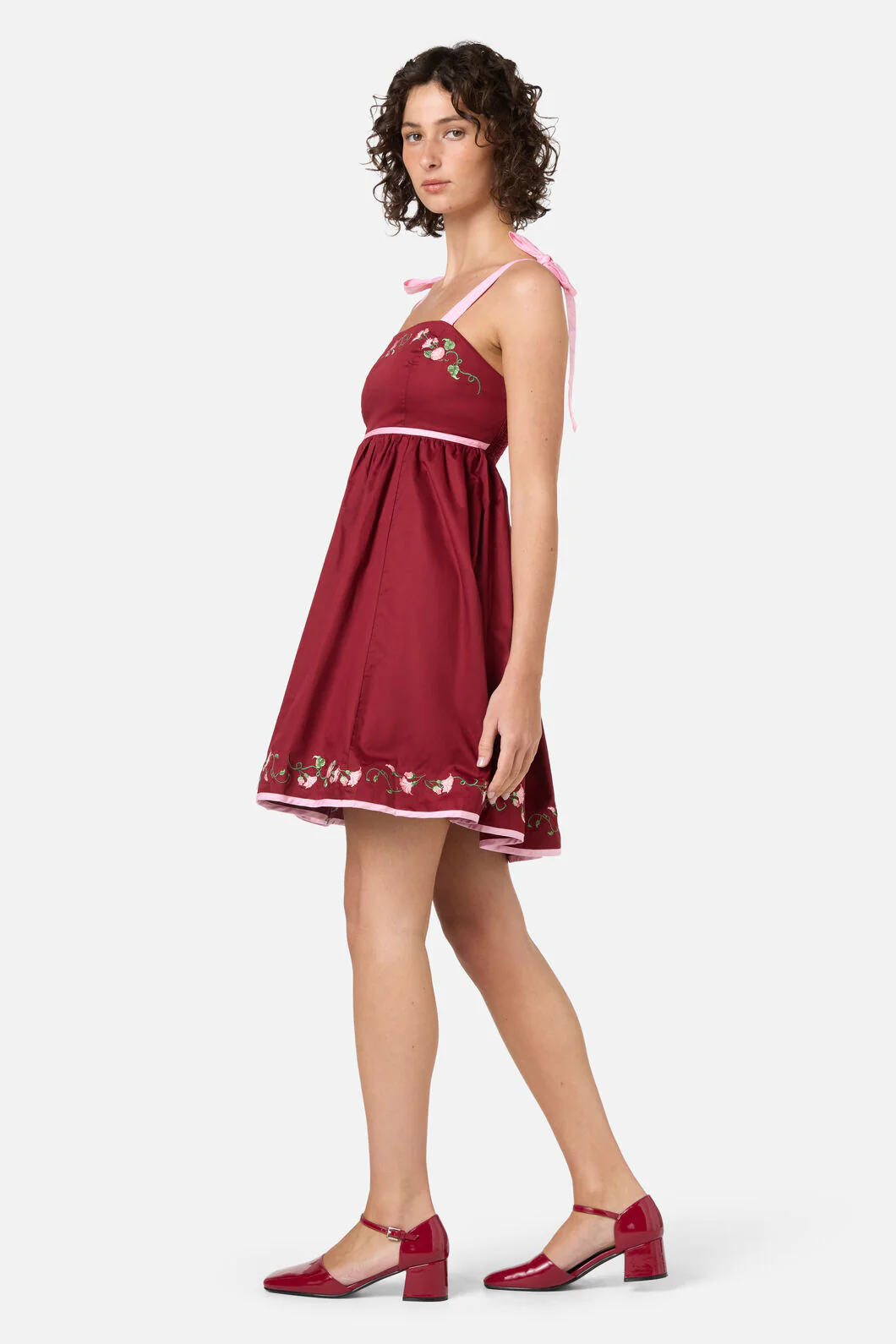 Gloria Embroidered Mini Dress