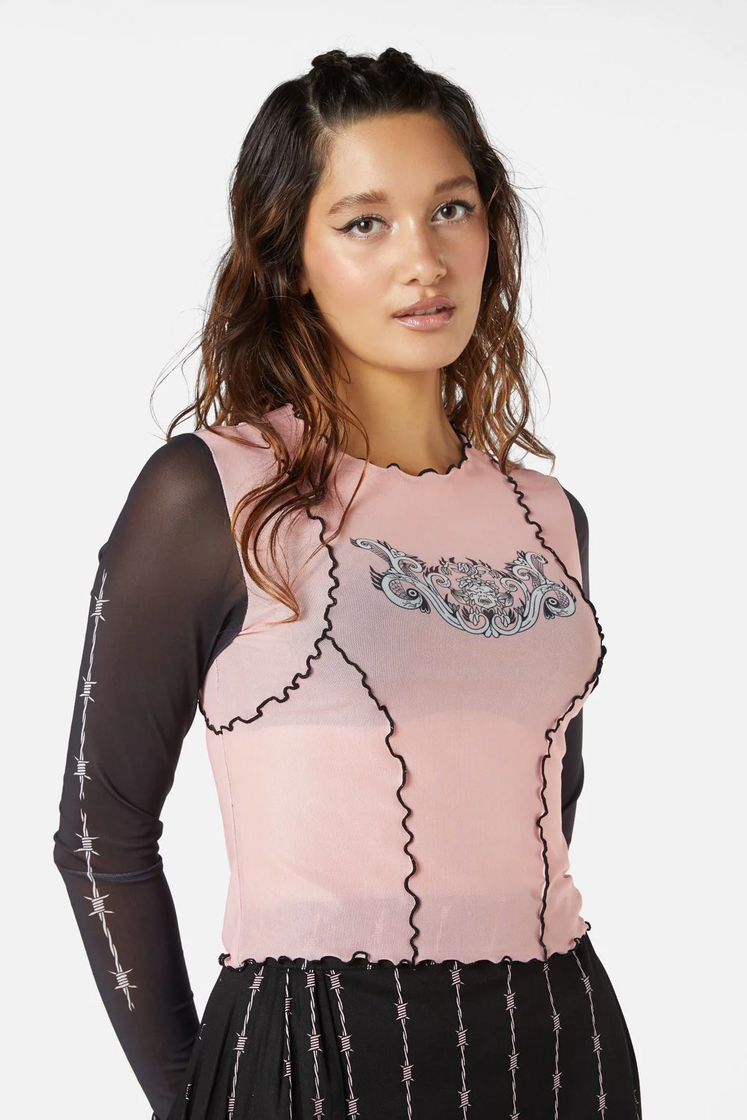 Manic Babylock Mesh Top
