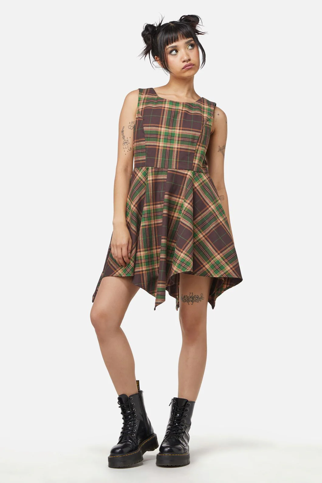 Triassic Tartan Handkerchief Pinny