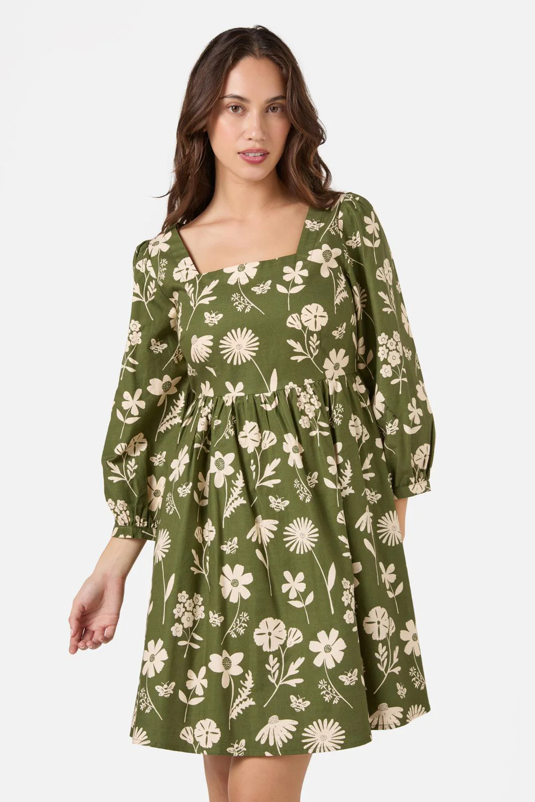 Variety Fleur 3/4 Sleeve Dress