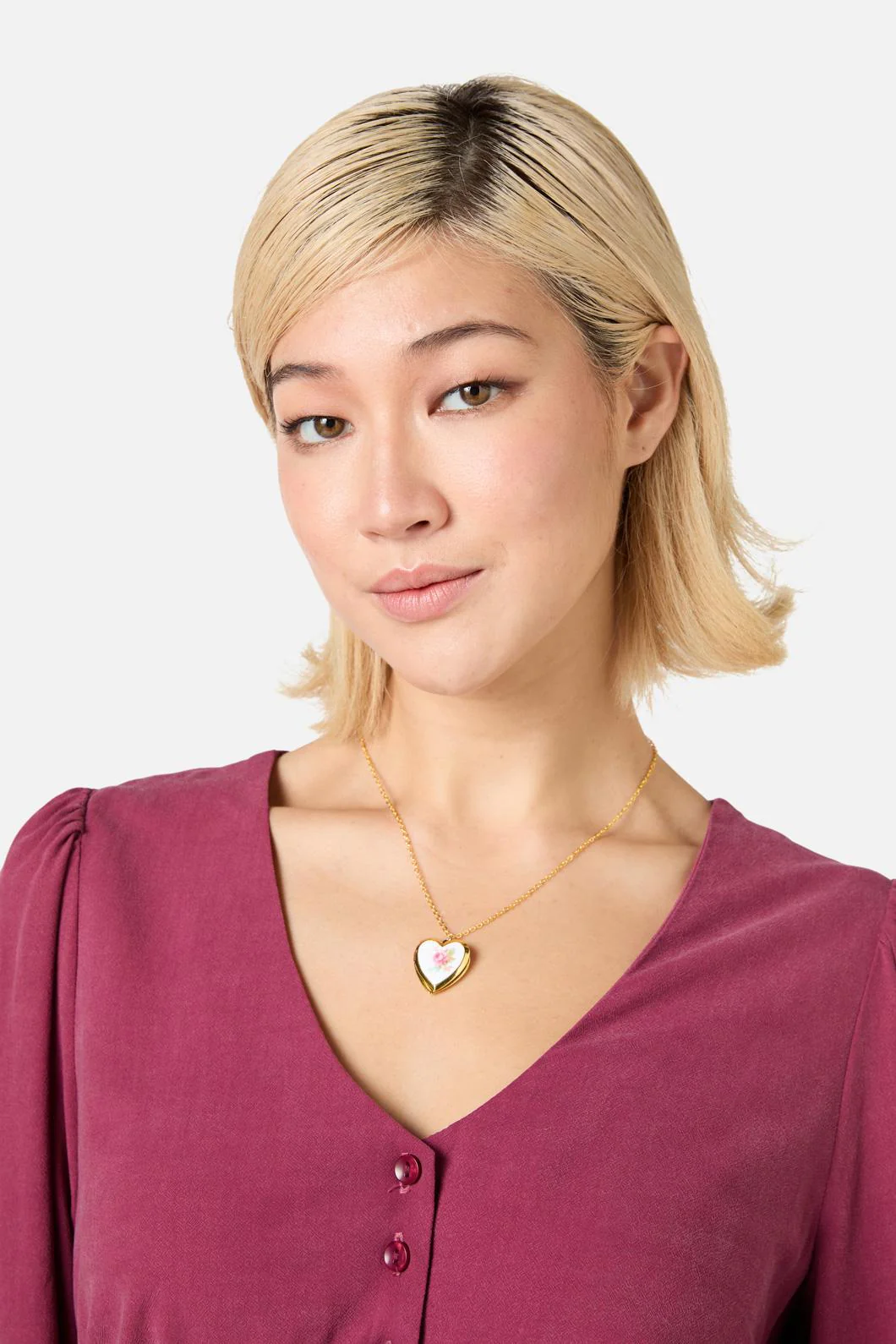 Pink Flower Vintage Locket