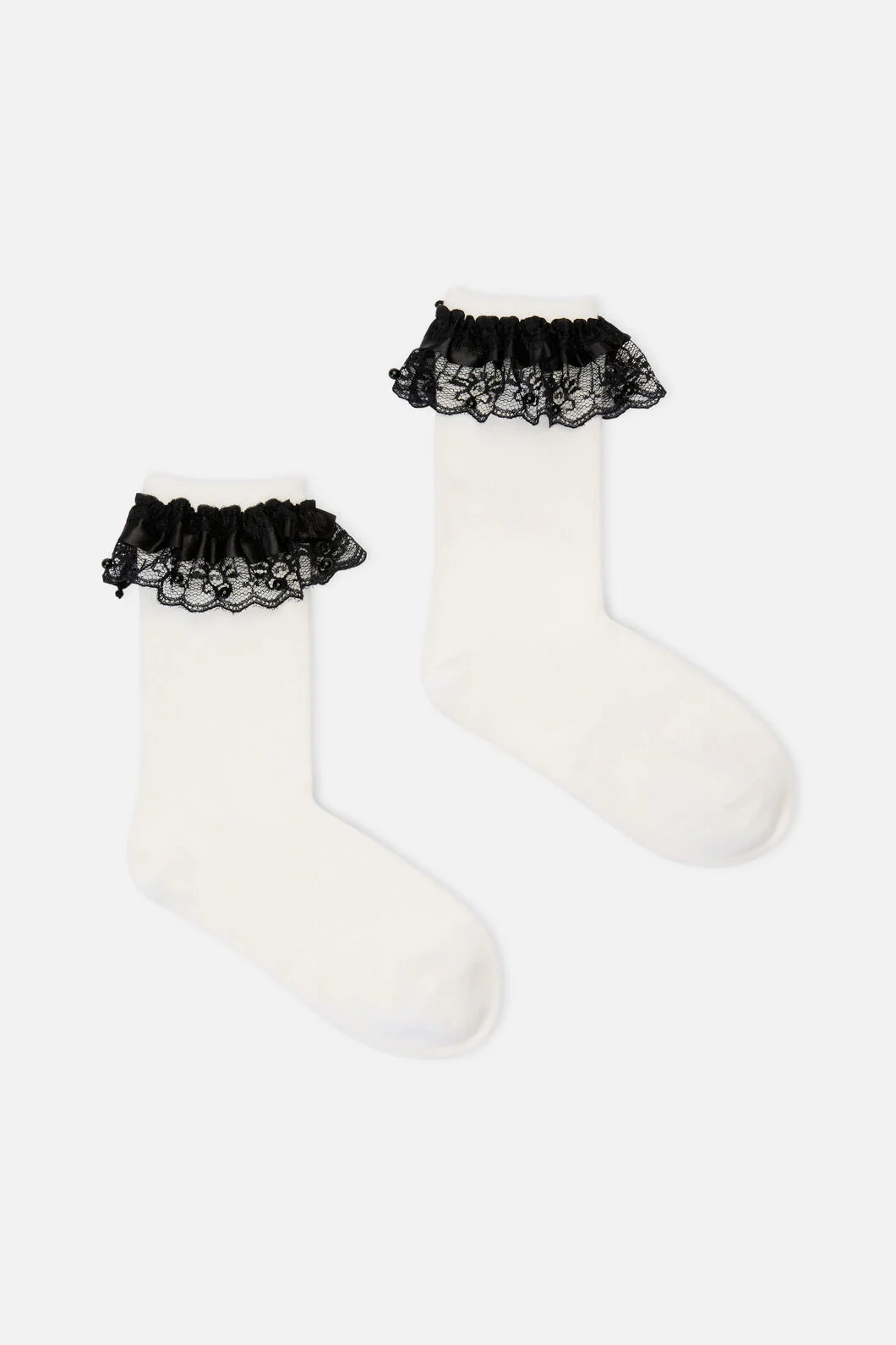 Contrast Lace Socks