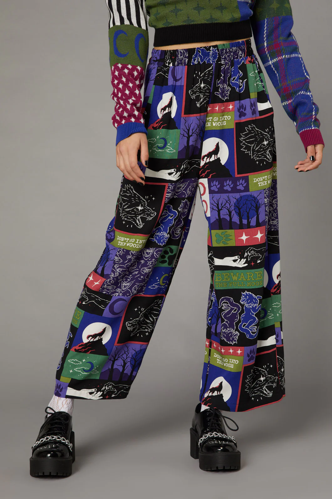 Wolf Pack Print Pant