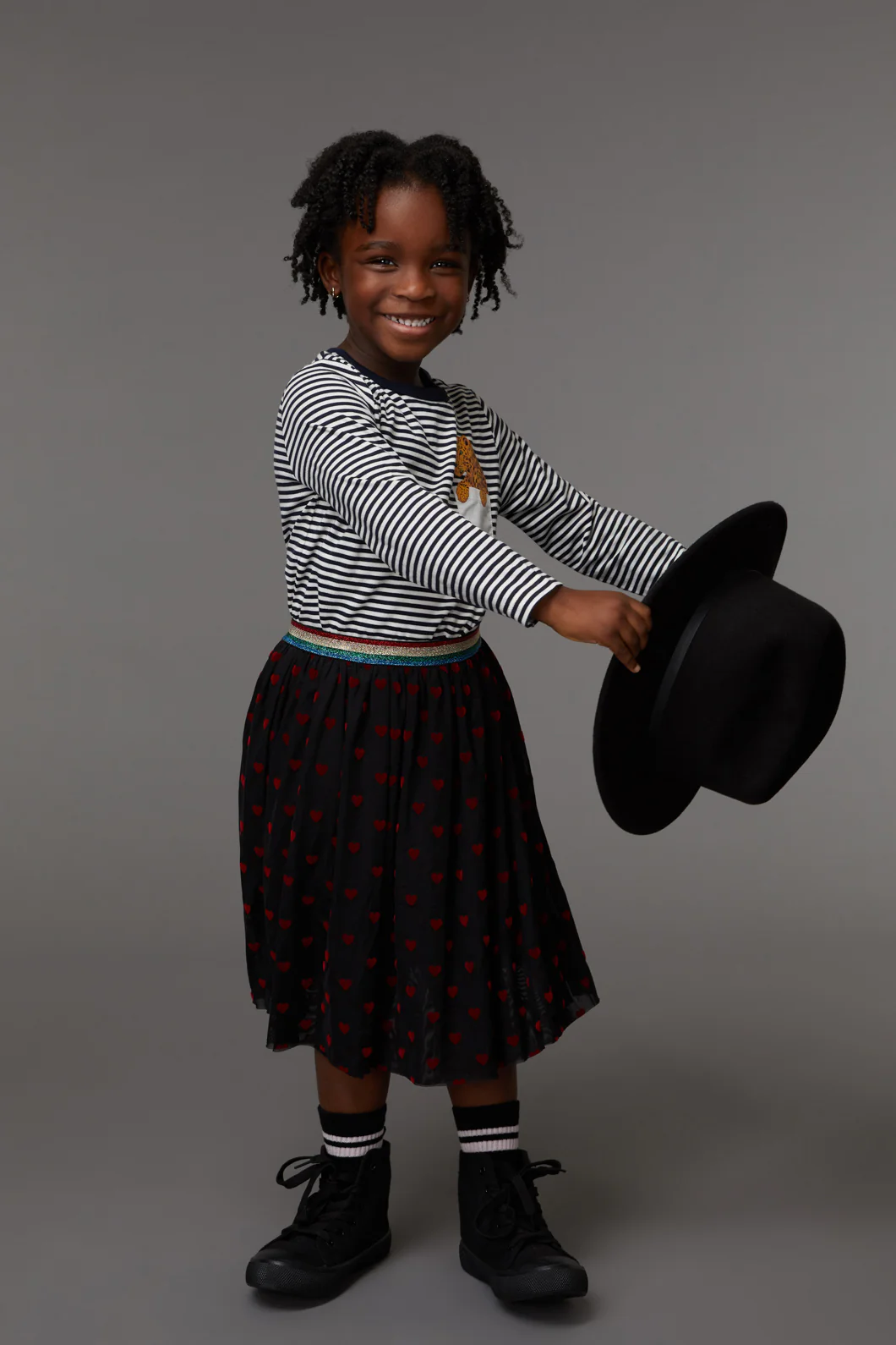 Flock Heart Kids Skirt