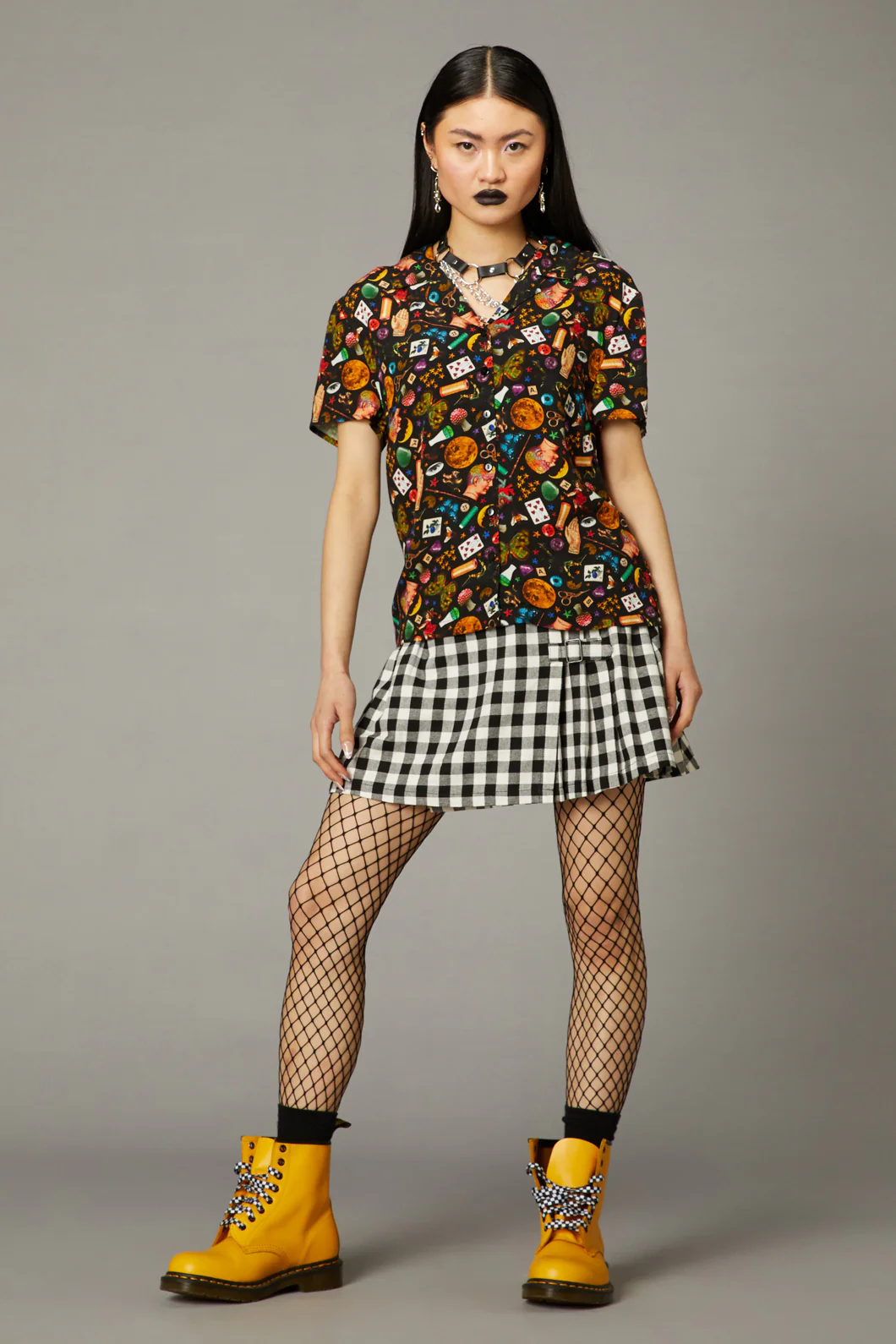 Crafty Witch Print Blouse