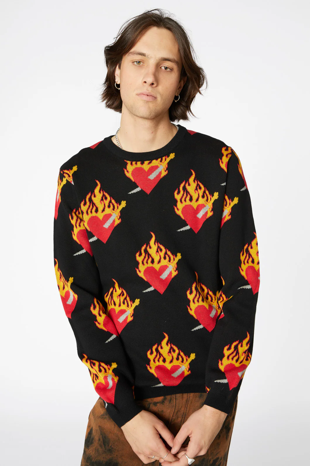 Flamed Heart Unisex Knit