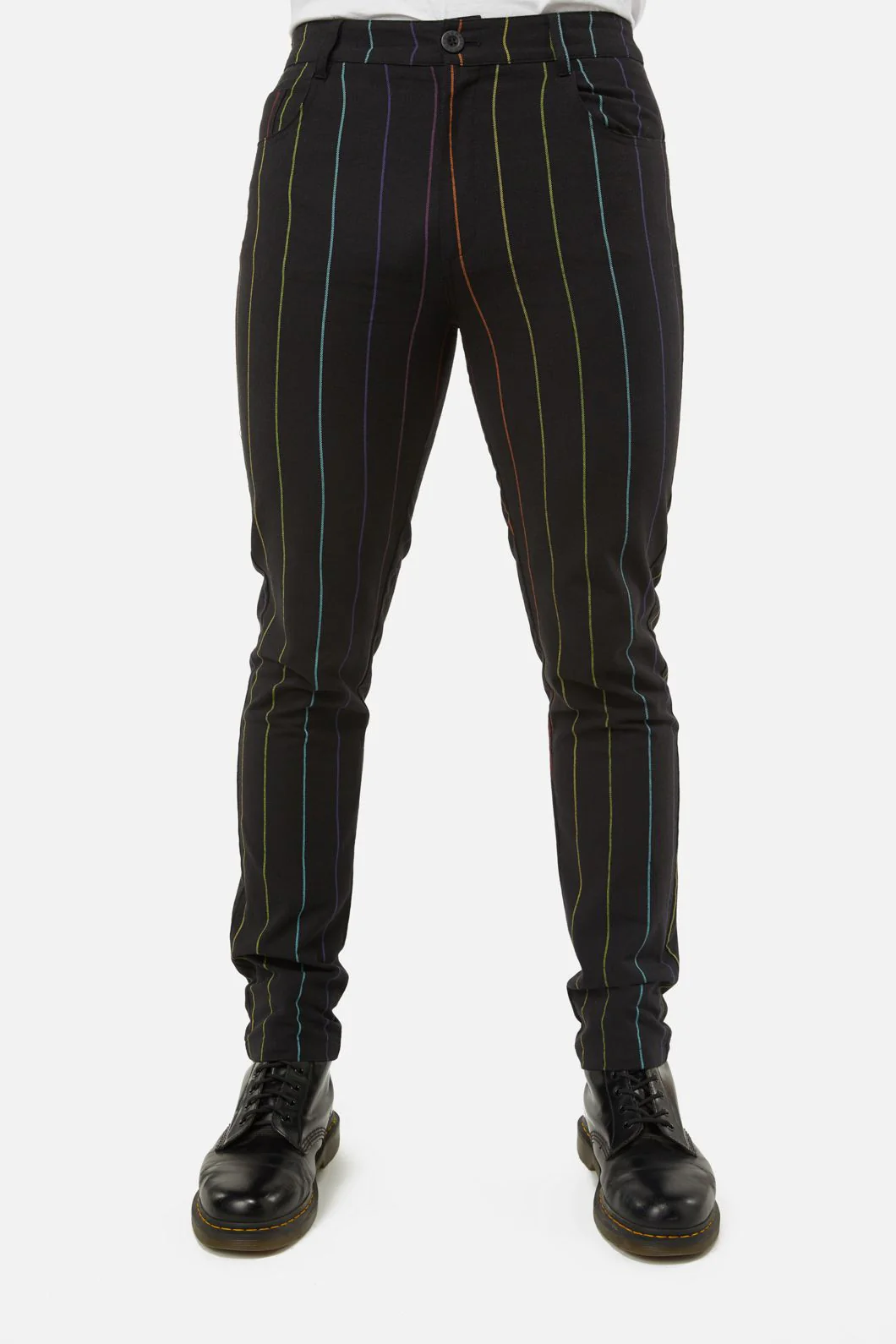 Rainbow Pinstripe Skinny Pants