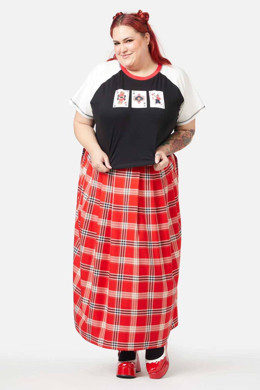 Curve Queen Of Cats Raglan Tee