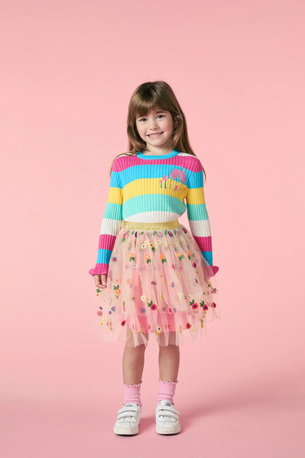 Flora Emb Kids Skirt