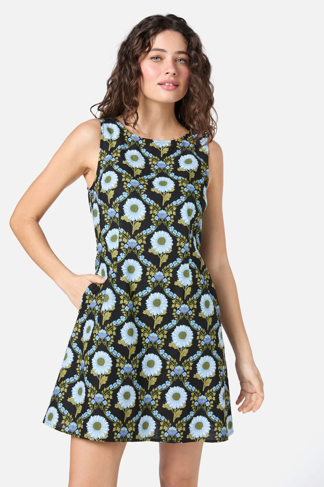Sunflower Mini Shift Dress