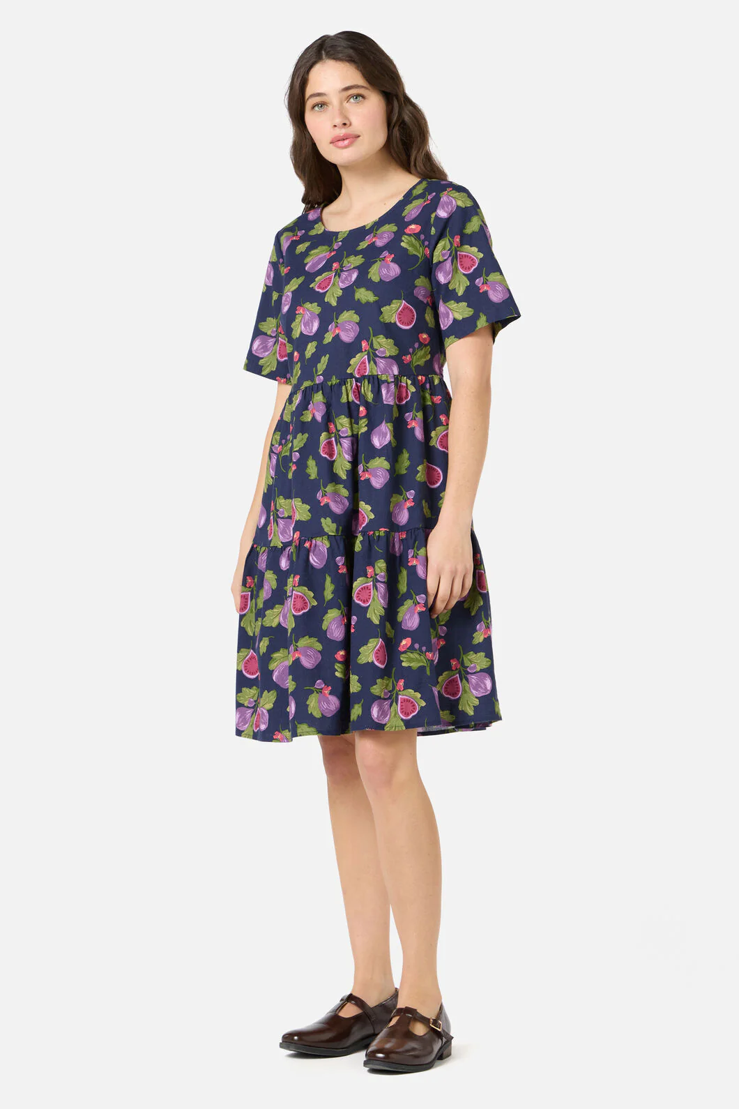 Fig Tiered Smock Dress