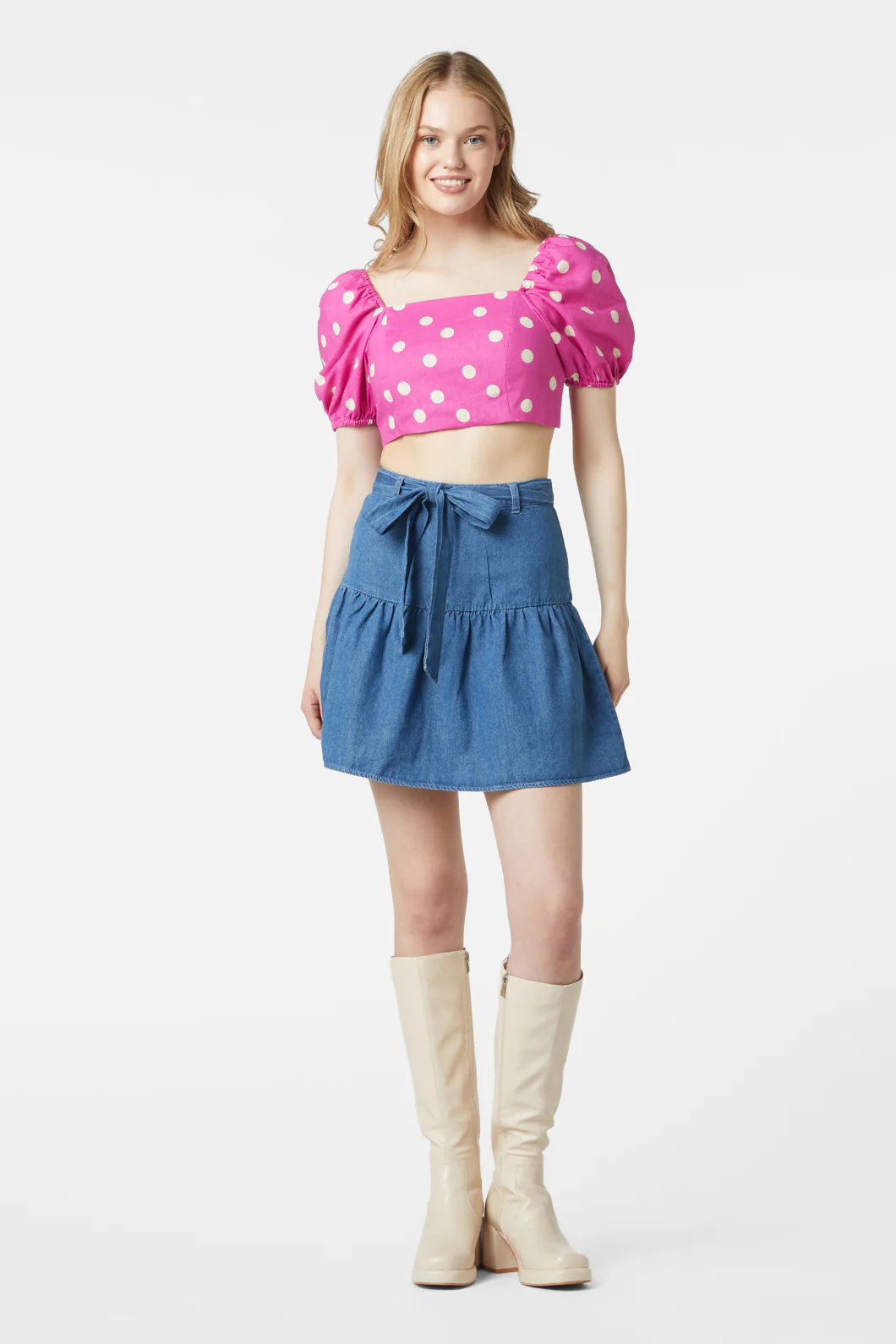 Lucy Polka Dot Crop Top