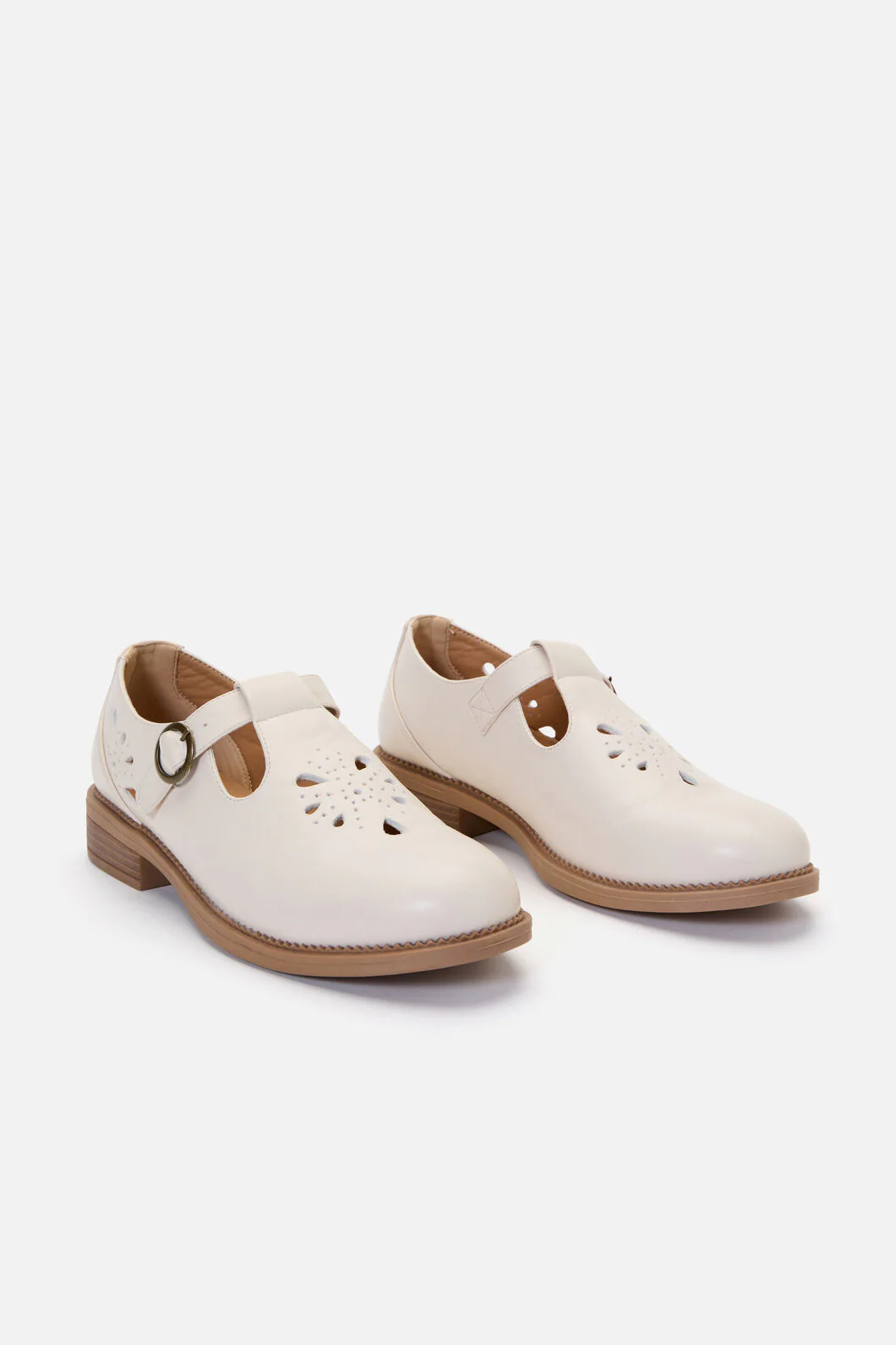 Cream Cut Out Shoe