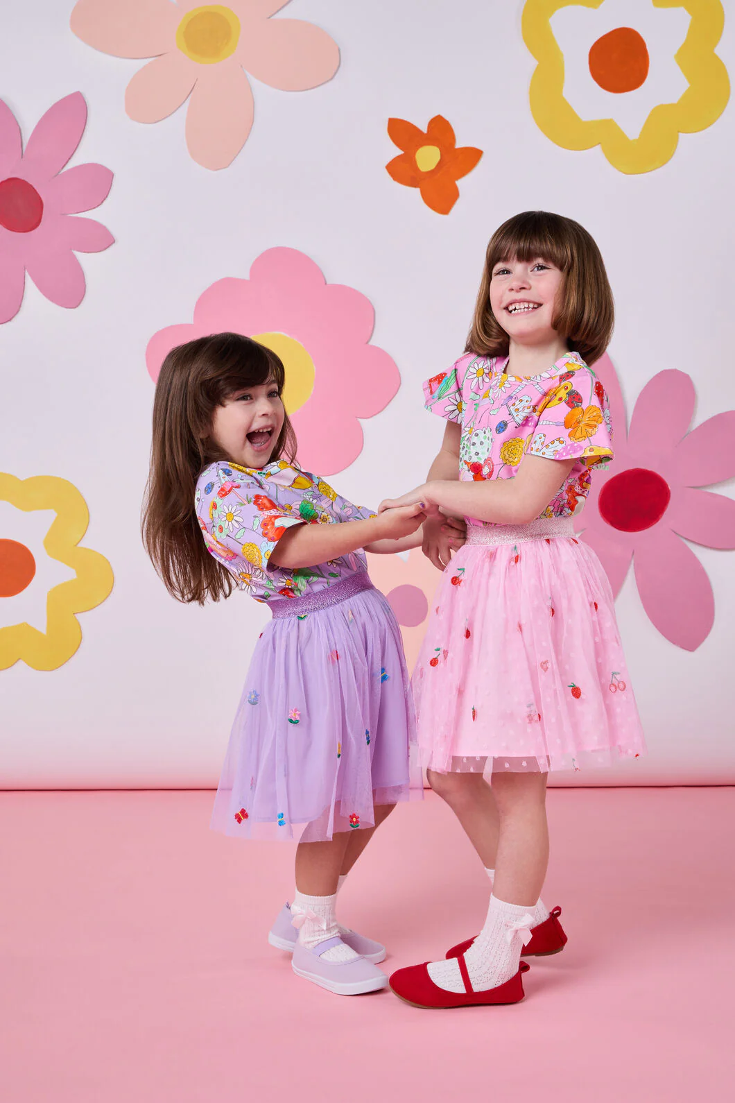 Pretty Emb Kids Mesh Skirt